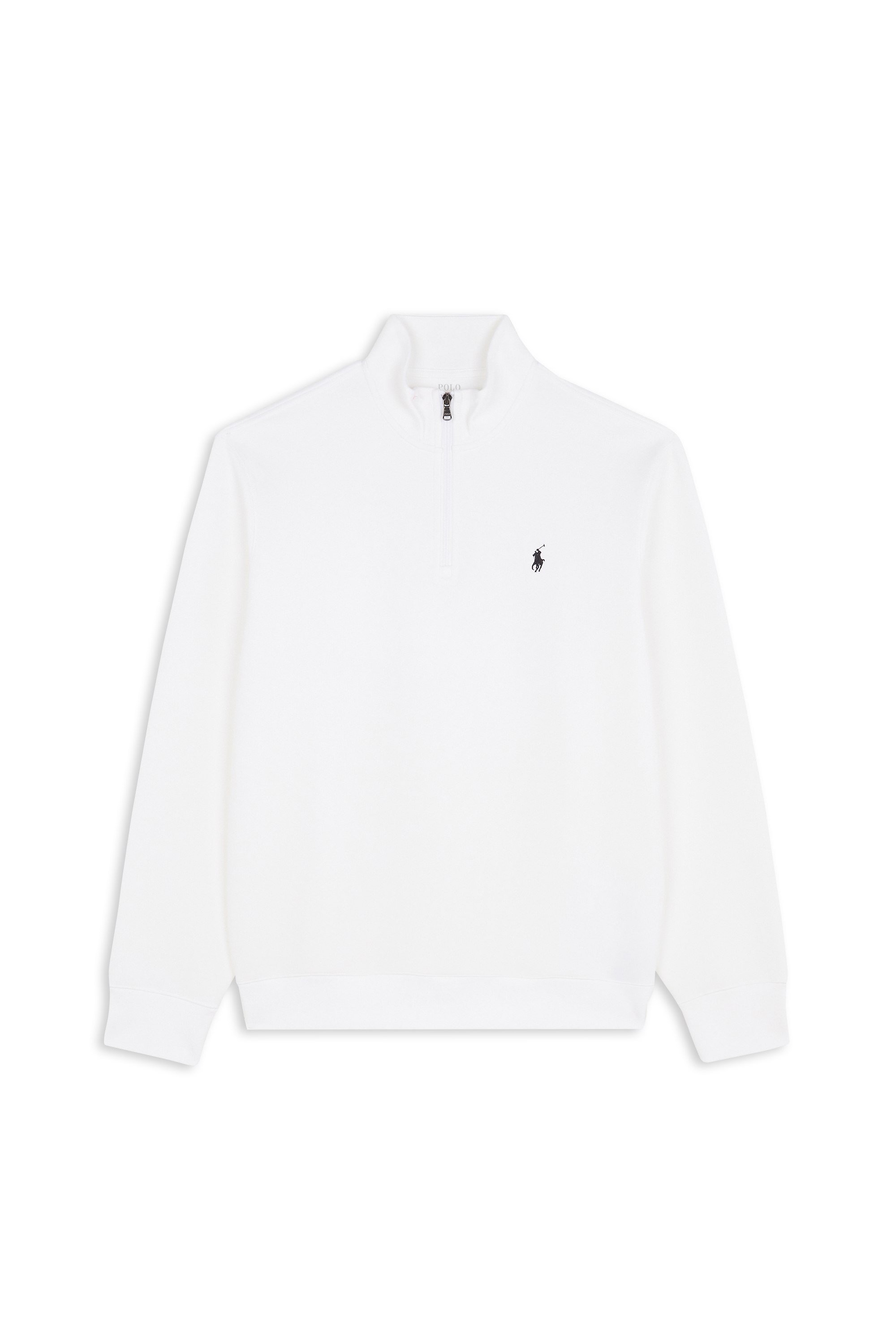 Sweatshirt Double-Knit Quarter-Zip Pullover White/c9760