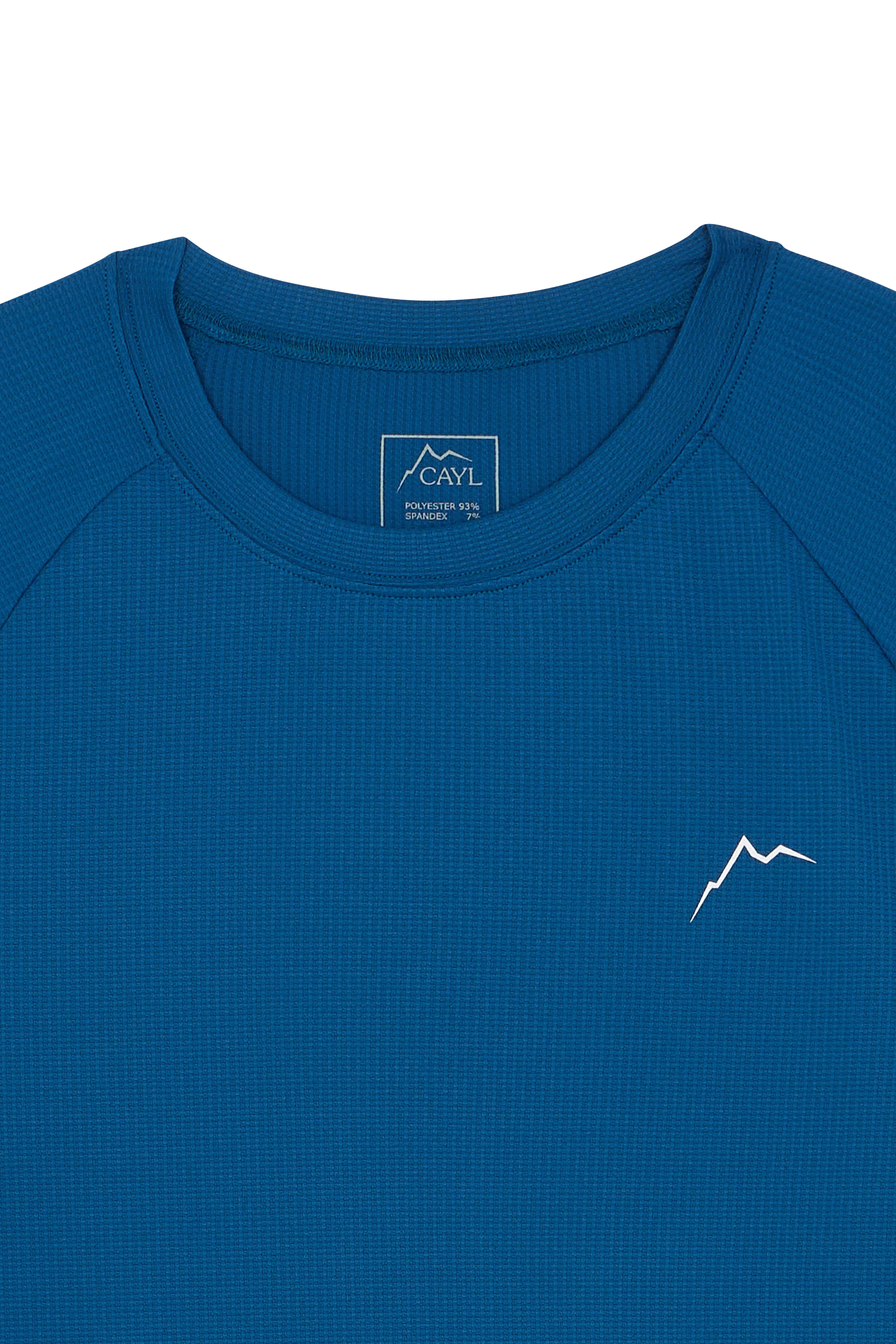 Regular-fit round-neck cotton T-shirt Blue