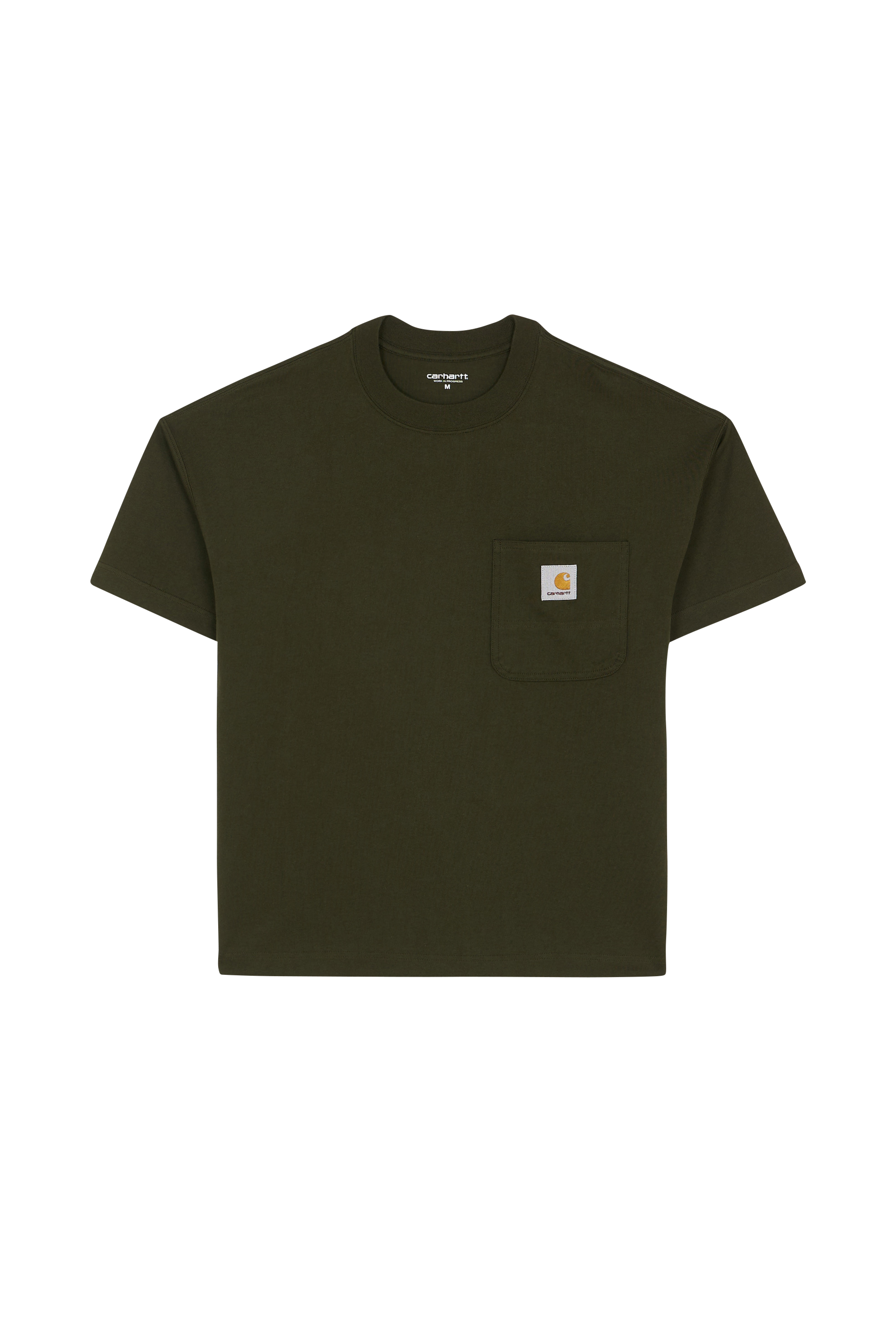 Regular-fit round-neck cotton T-shirt Khaki
