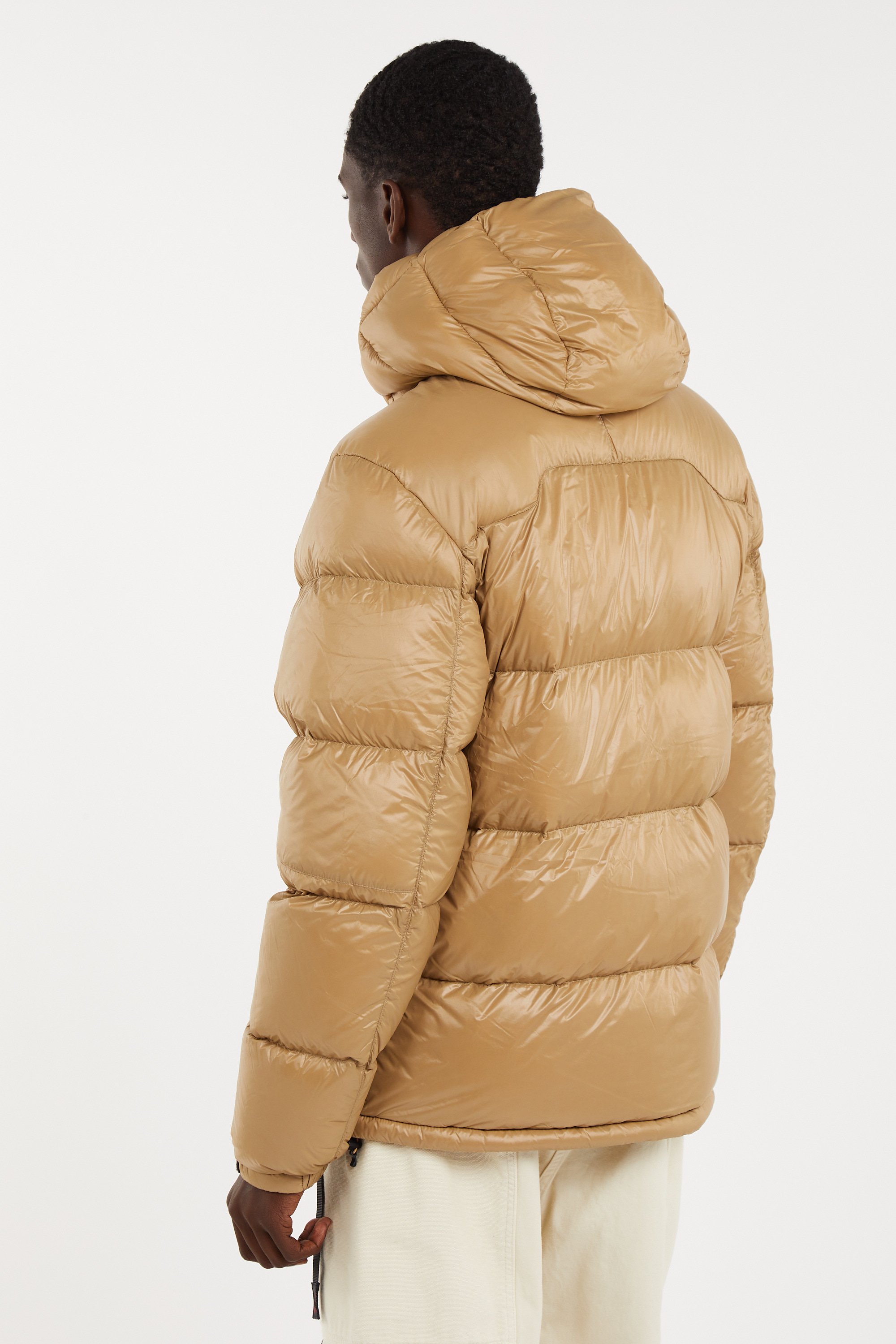 Zipped high-neck colorblock padded jacket with hood | Beige POLO RALPH LAUREN Men