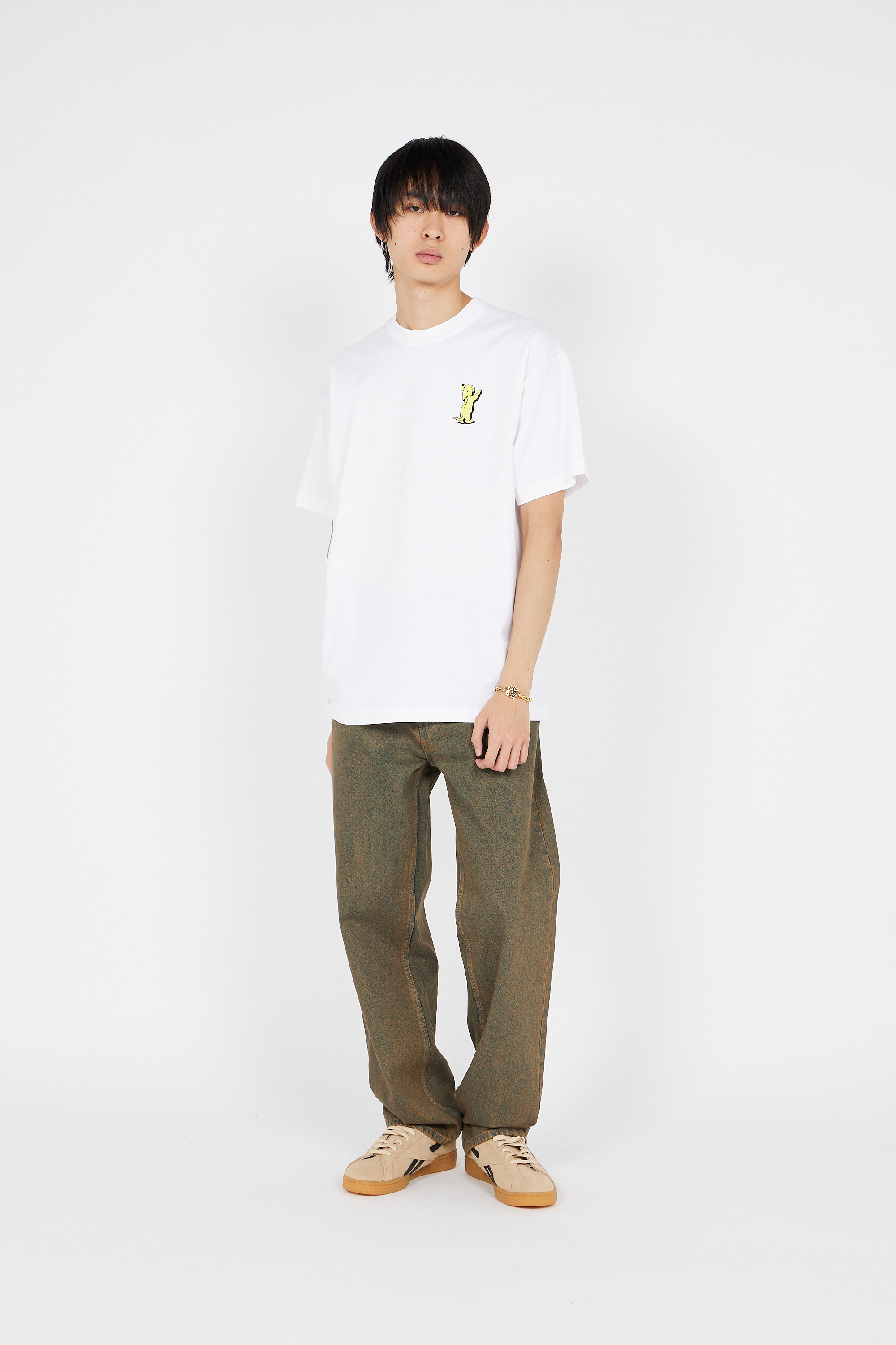 Regular-fit round-neck cotton T-shirt White