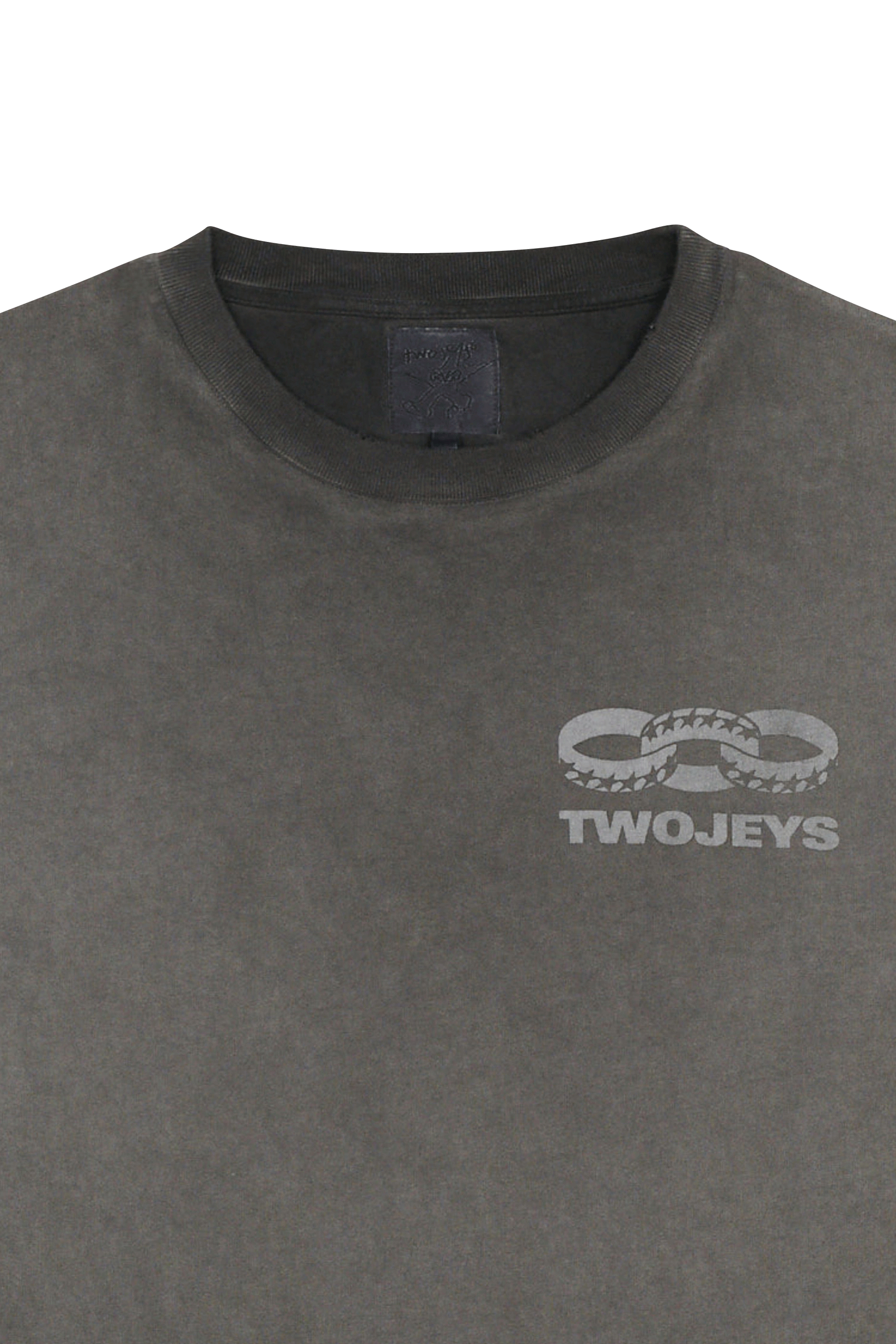 Regular-fit round-neck cotton T-shirt Black