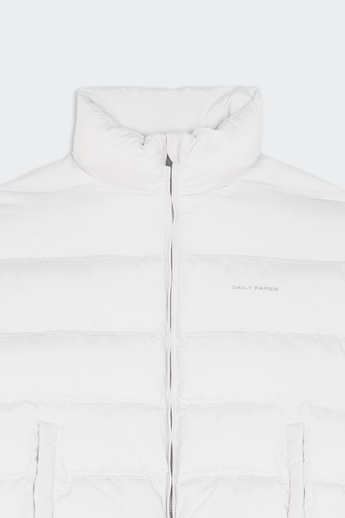 DAILY PAPER Lightweight quilted padded jacket with high neck White