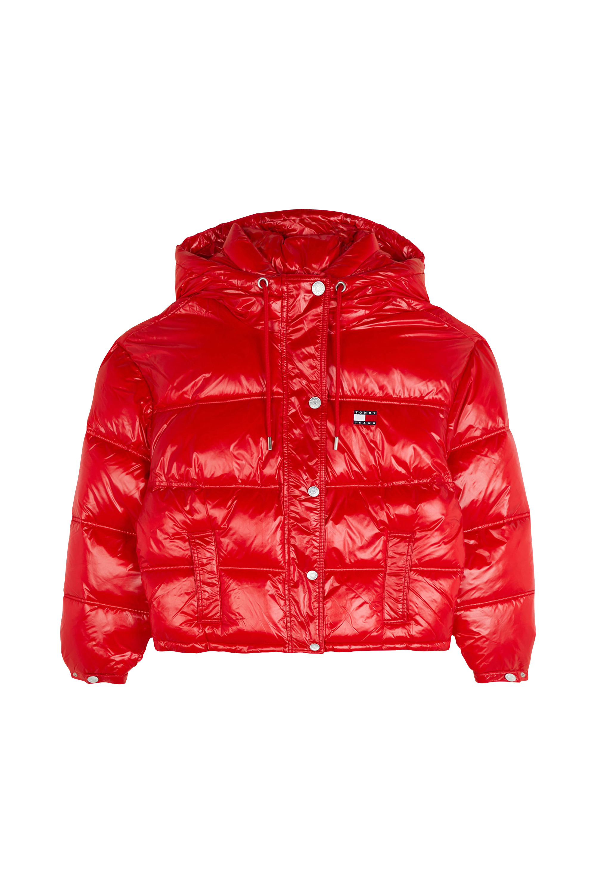 Lightweight quilted padded jacket with high neck Red