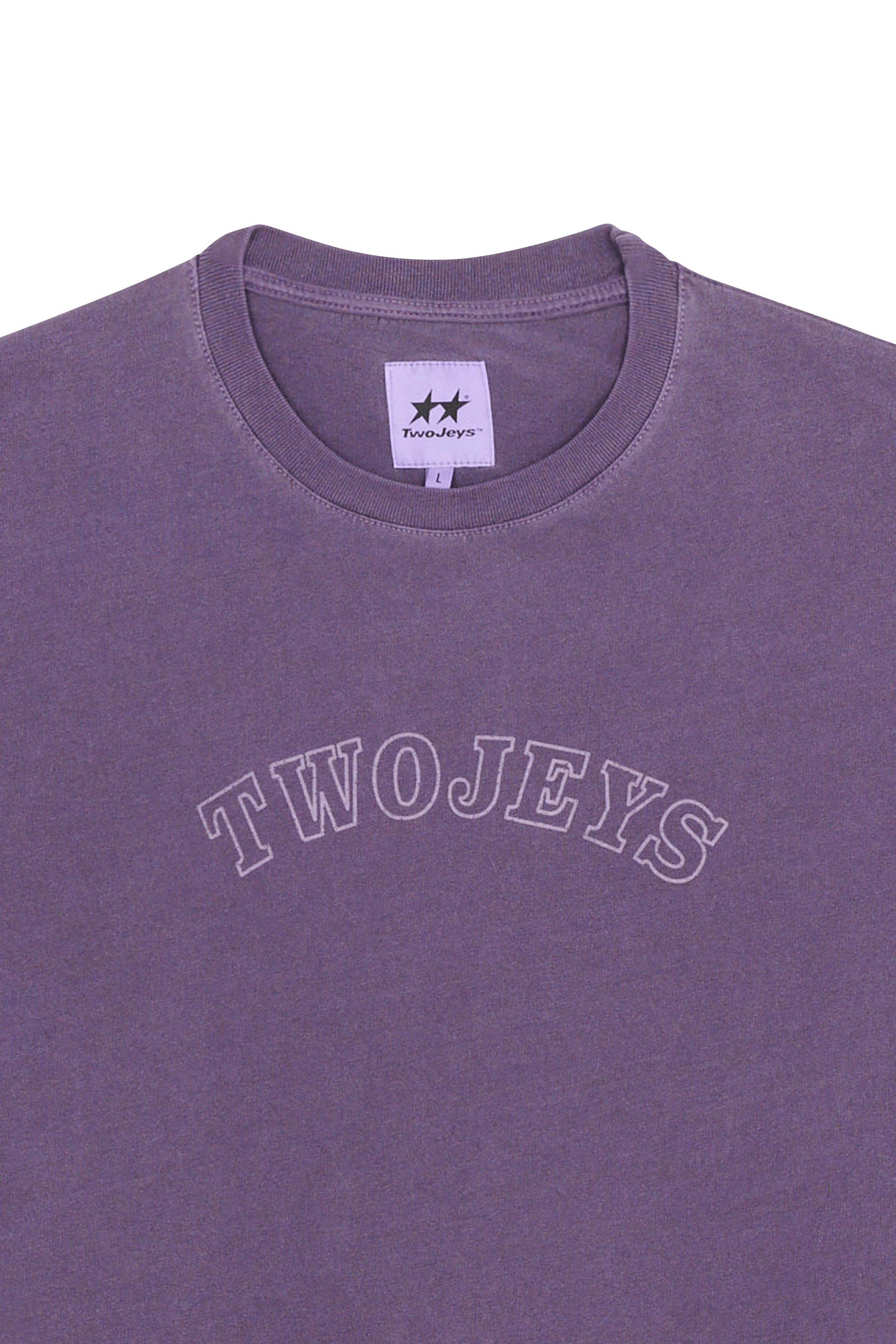 Regular-fit round-neck cotton T-shirt Purple