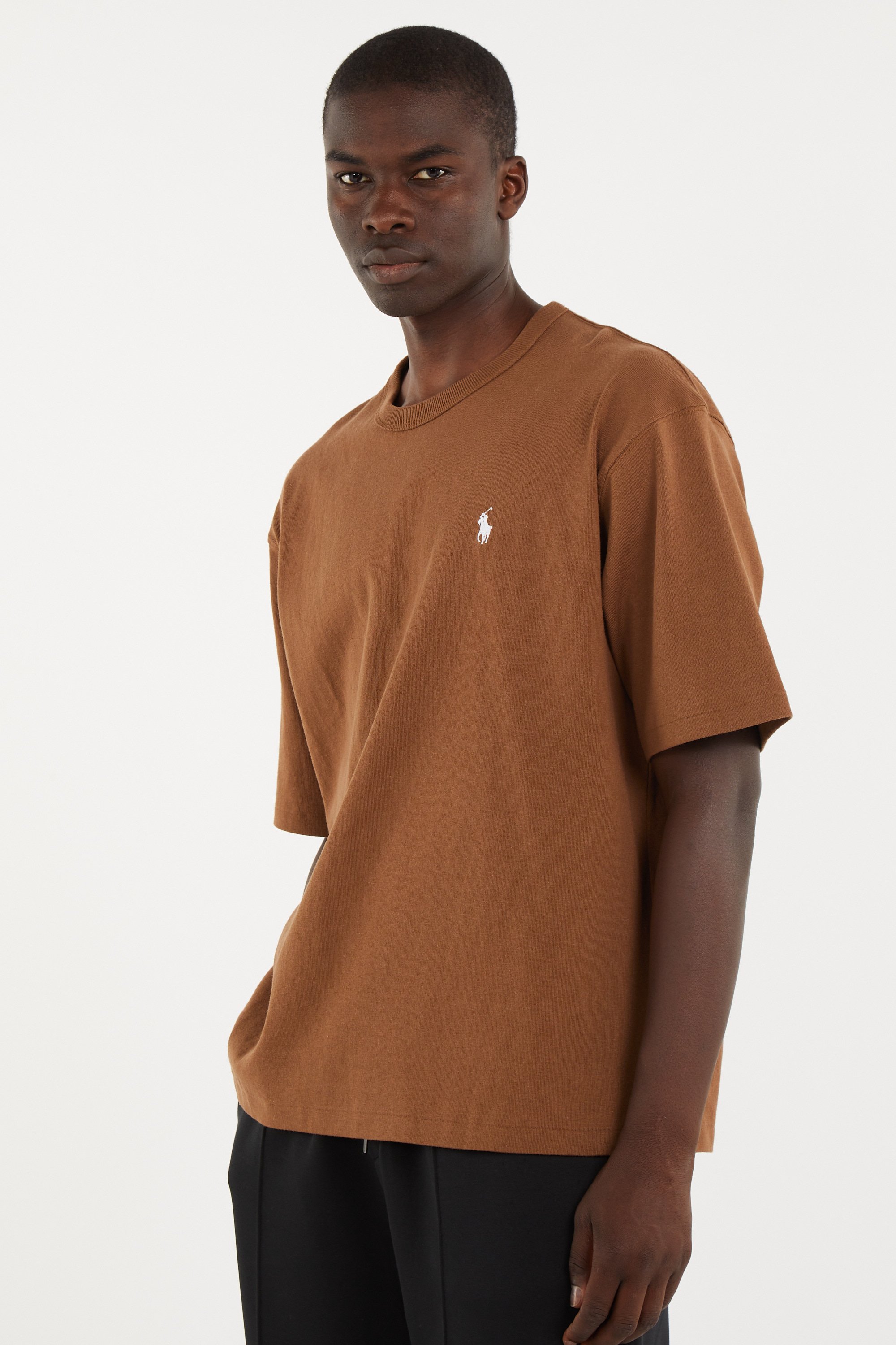 Regular-fit round-neck cotton T-shirt | Brown POLO RALPH LAUREN Men