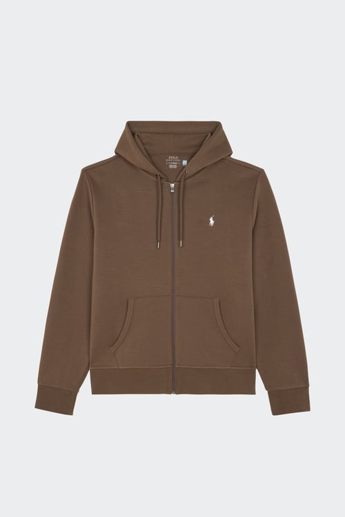 POLO RALPH LAUREN Hoodie zippé Marron