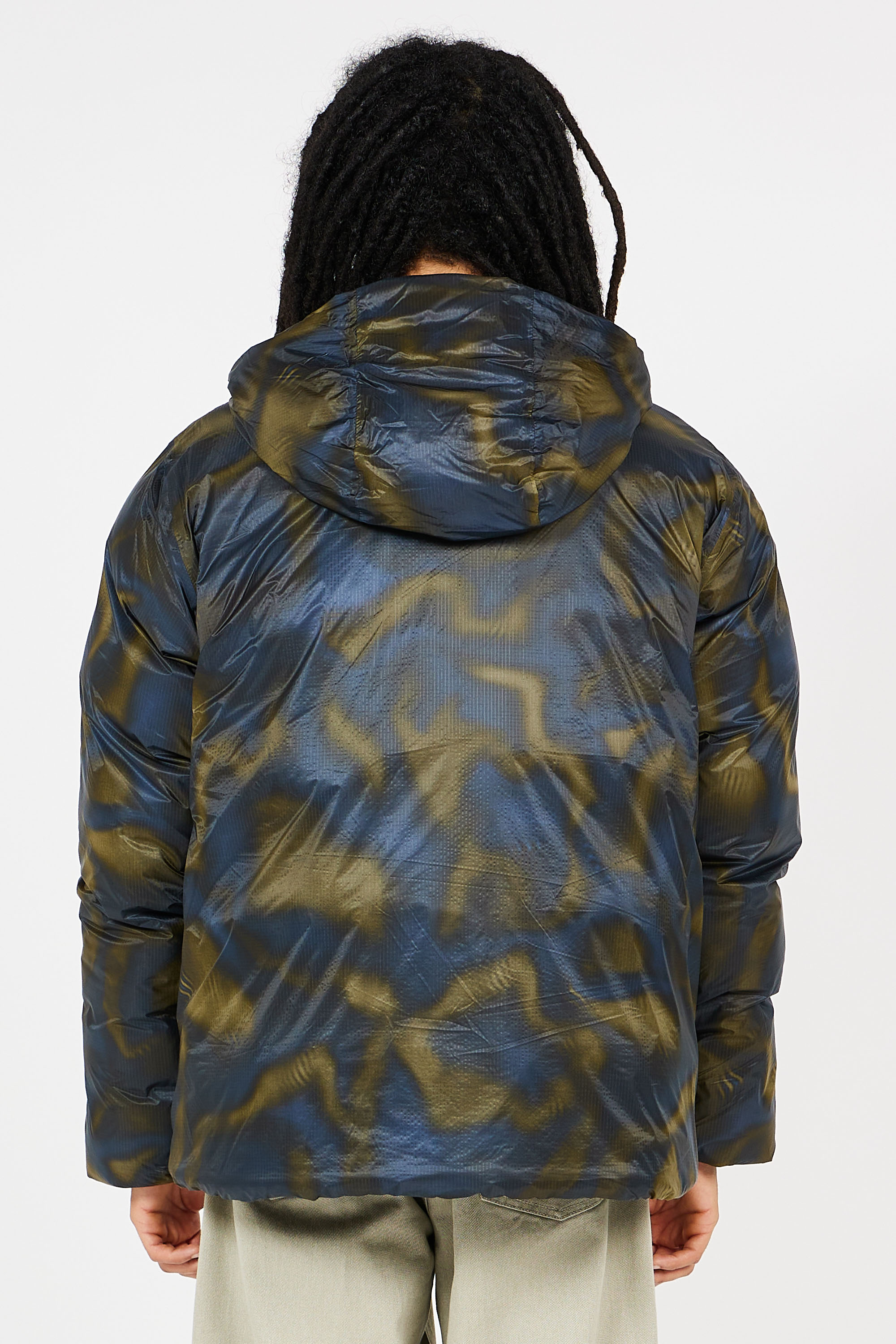 Lightweight quilted padded jacket with high neck Multicolored