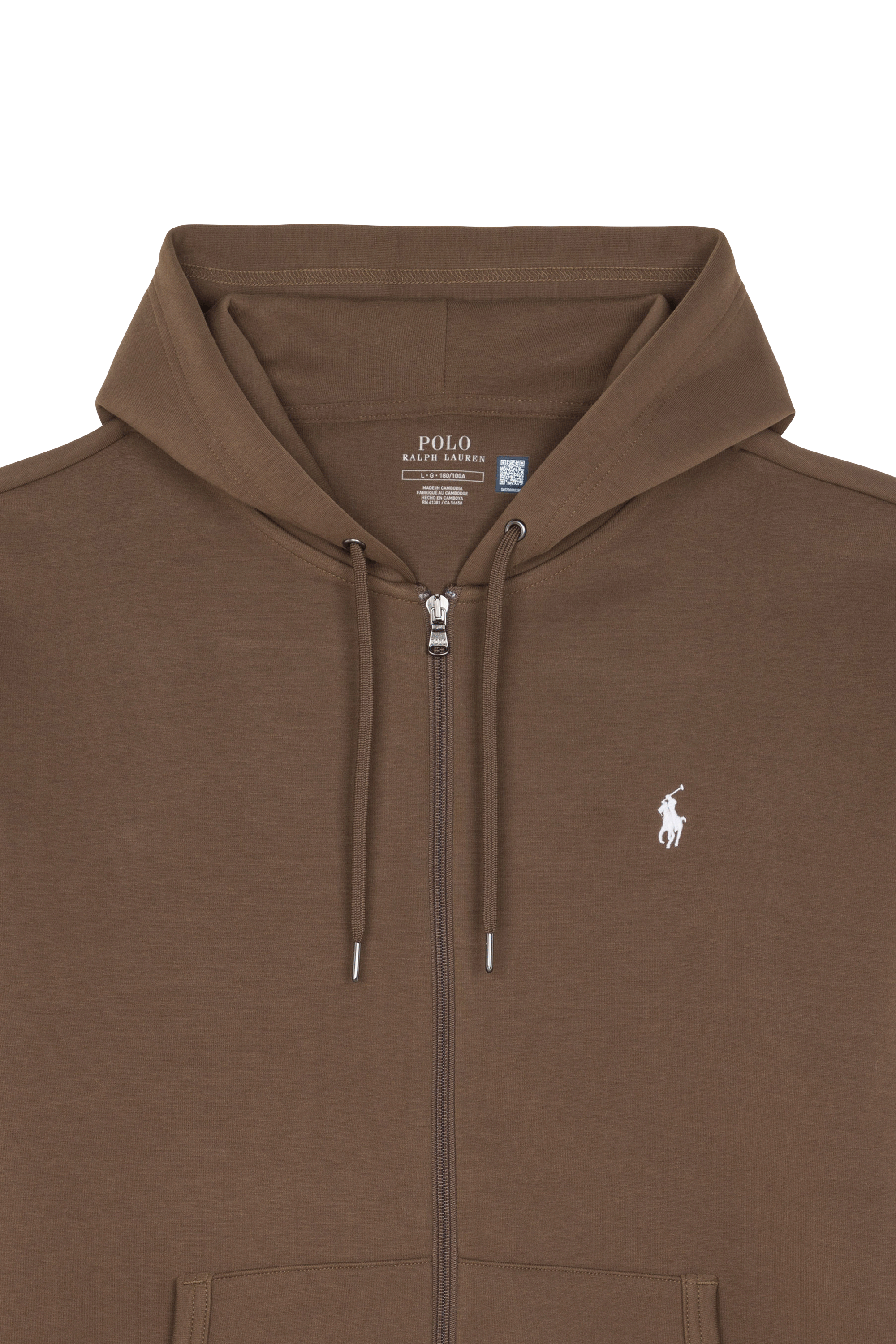 Hoodie zippé Marron
