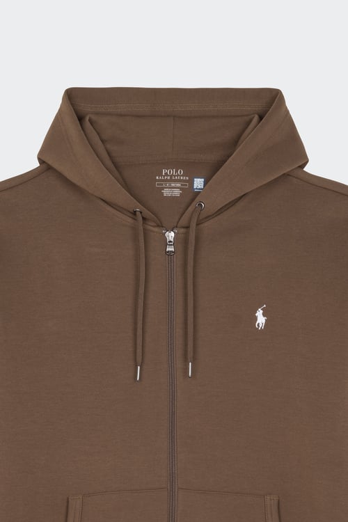 POLO RALPH LAUREN Hoodie zippé Marron