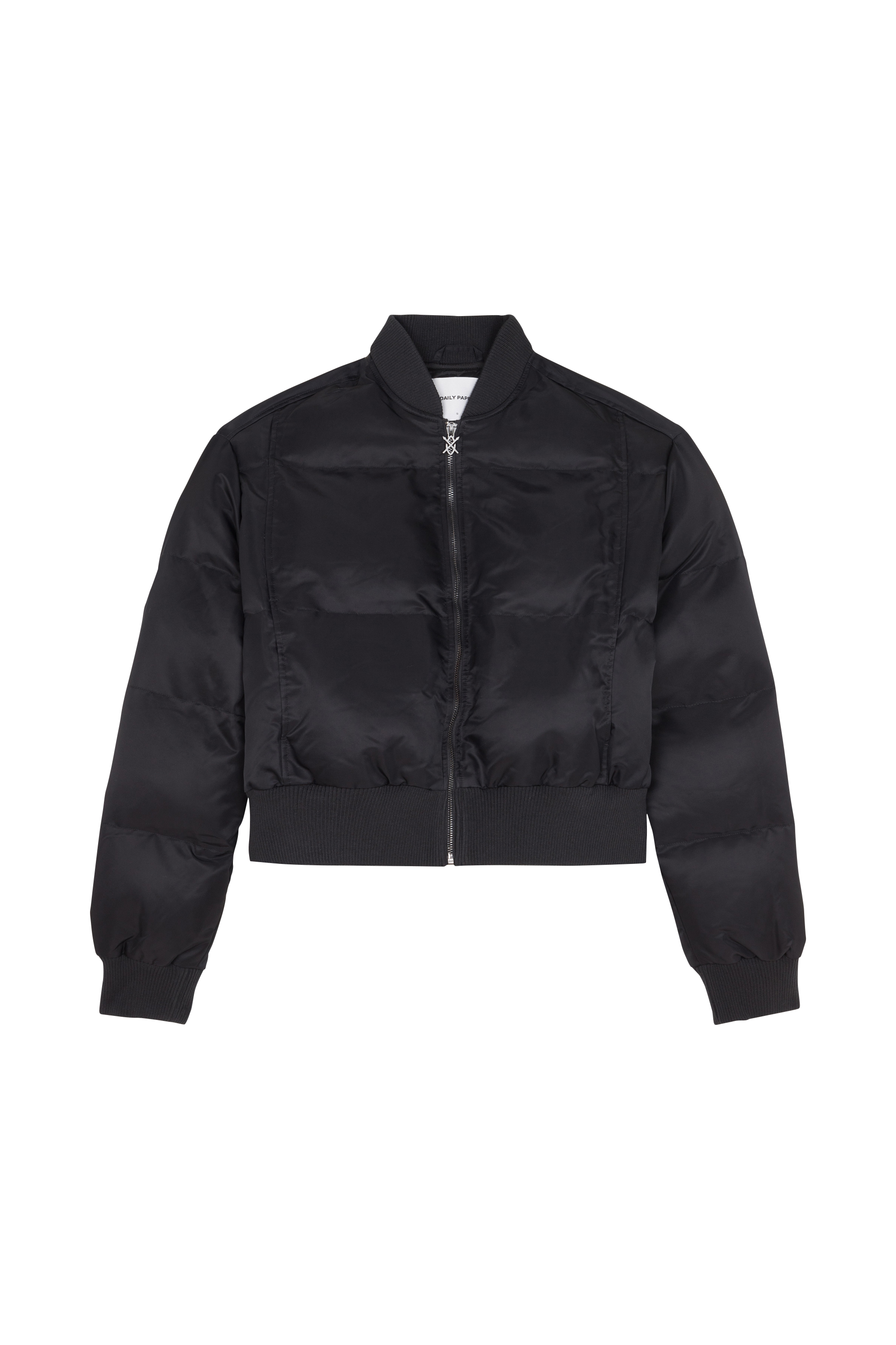 Lightweight quilted padded jacket with high neck Black