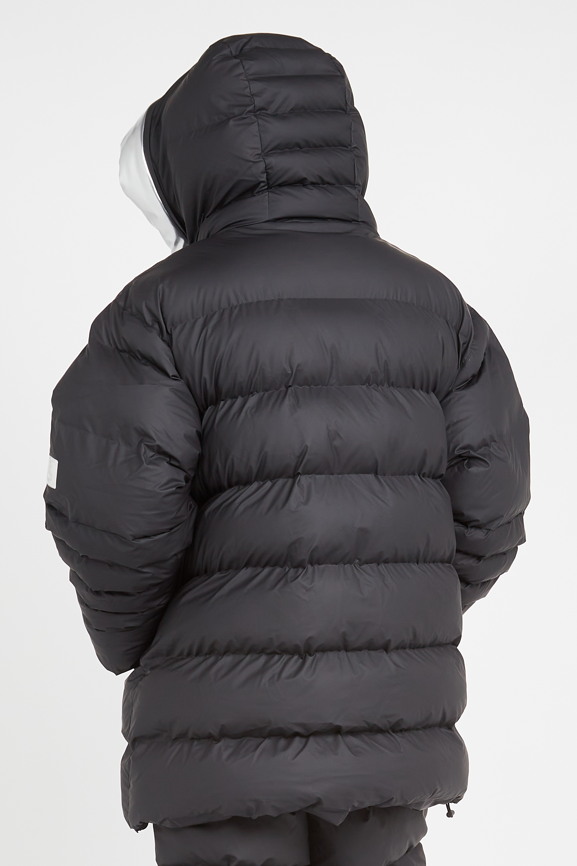 Lightweight quilted padded jacket with high neck Black