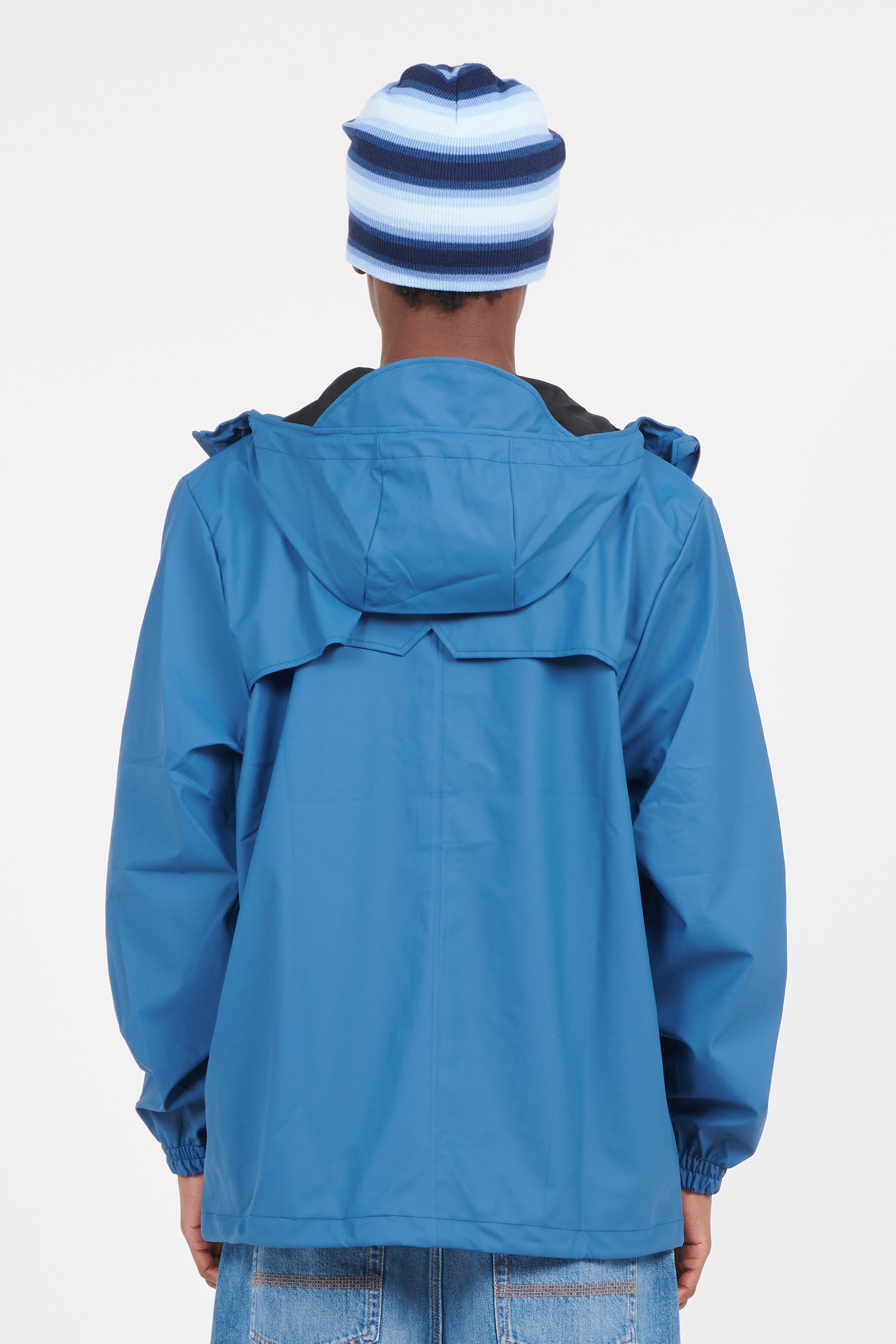 Imperméable col montant Bleu