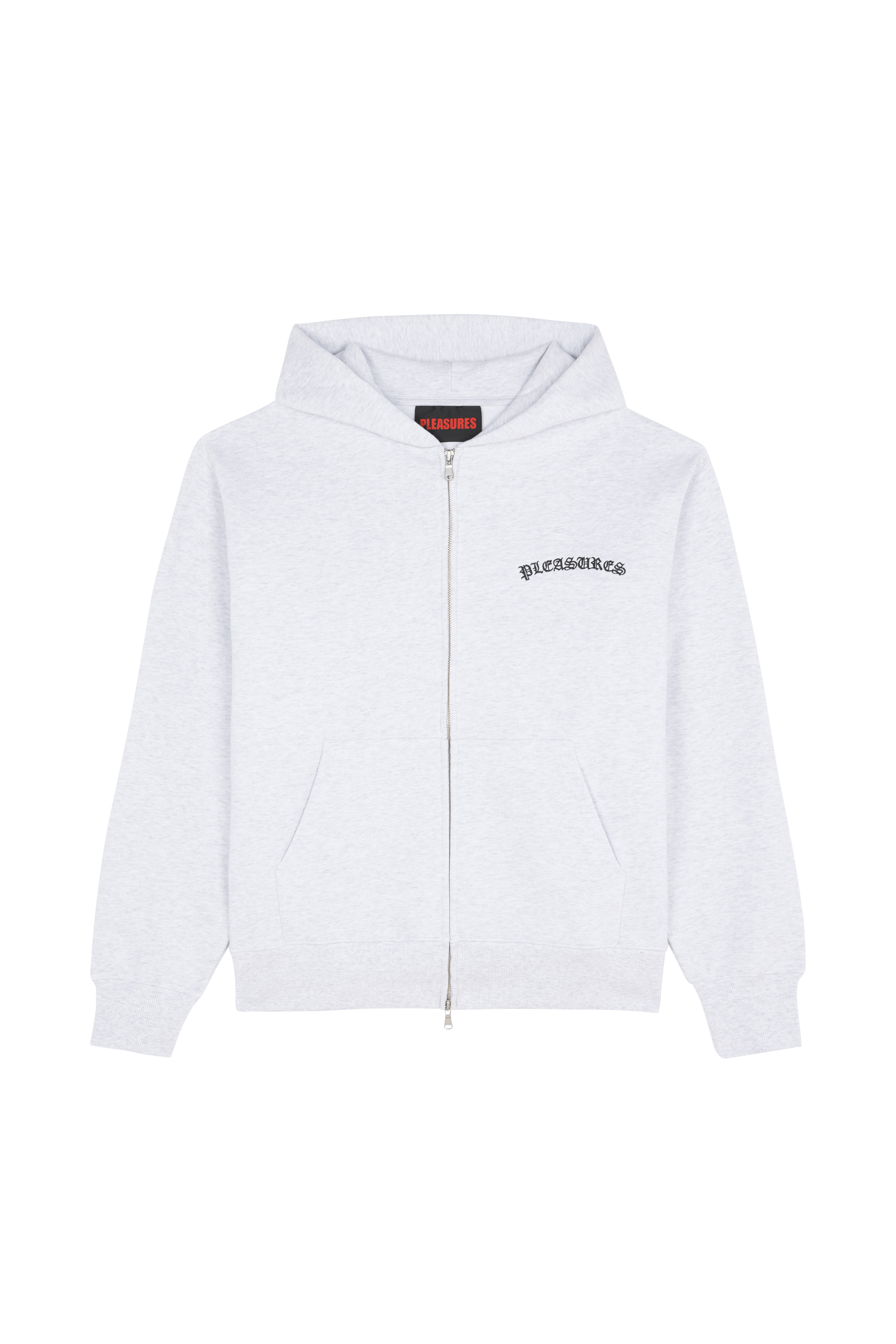 Cotton oversized hooded sweatshirt NEURAL ZIP HOODIE Heather grey