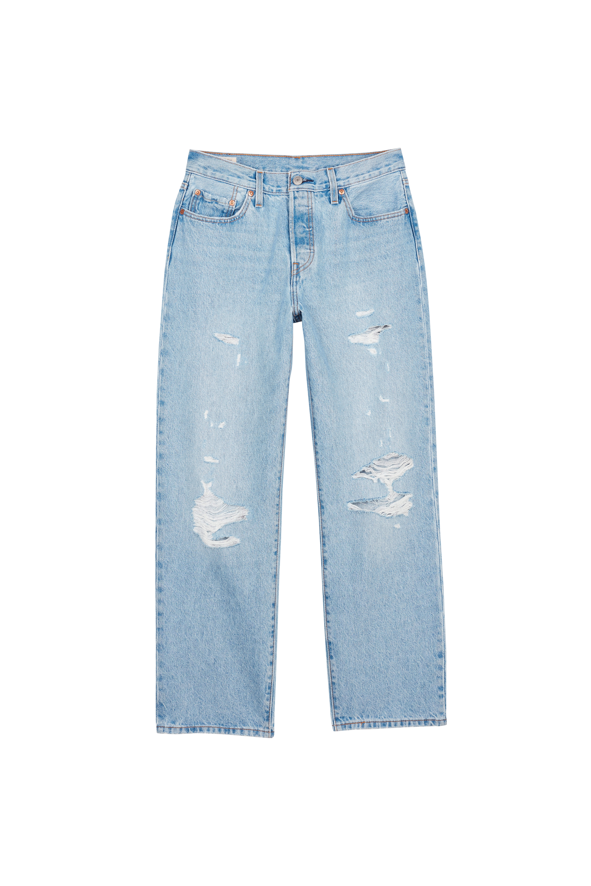 Jean droit en coton  Bleu