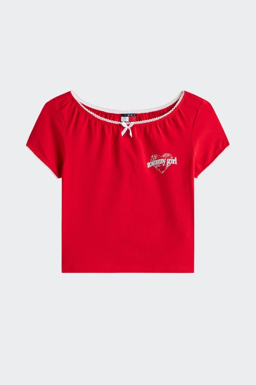 TOMMY JEANS T-shirt Rouge