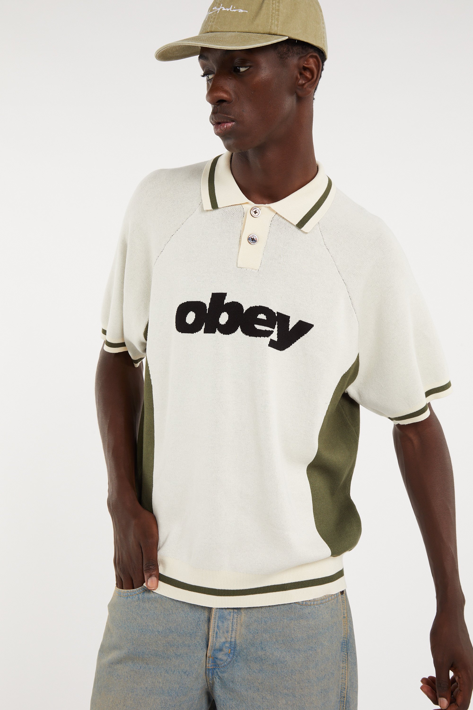 Regular-fit round-neck cotton T-shirt | Beige OBEY Men