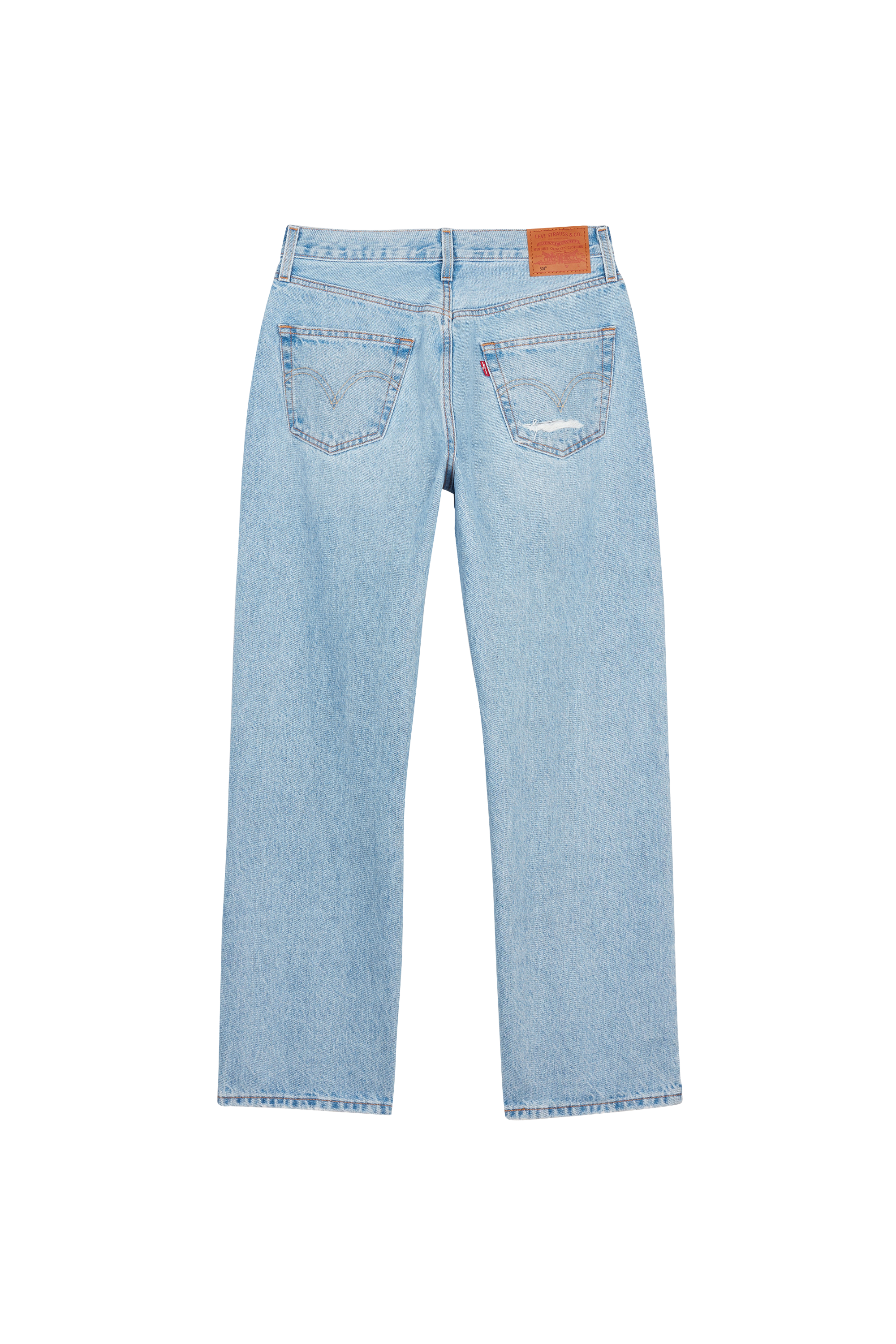 Jean droit en coton  Bleu
