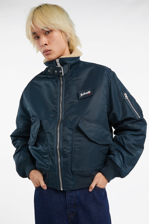 SCHOTT Jacket Blue