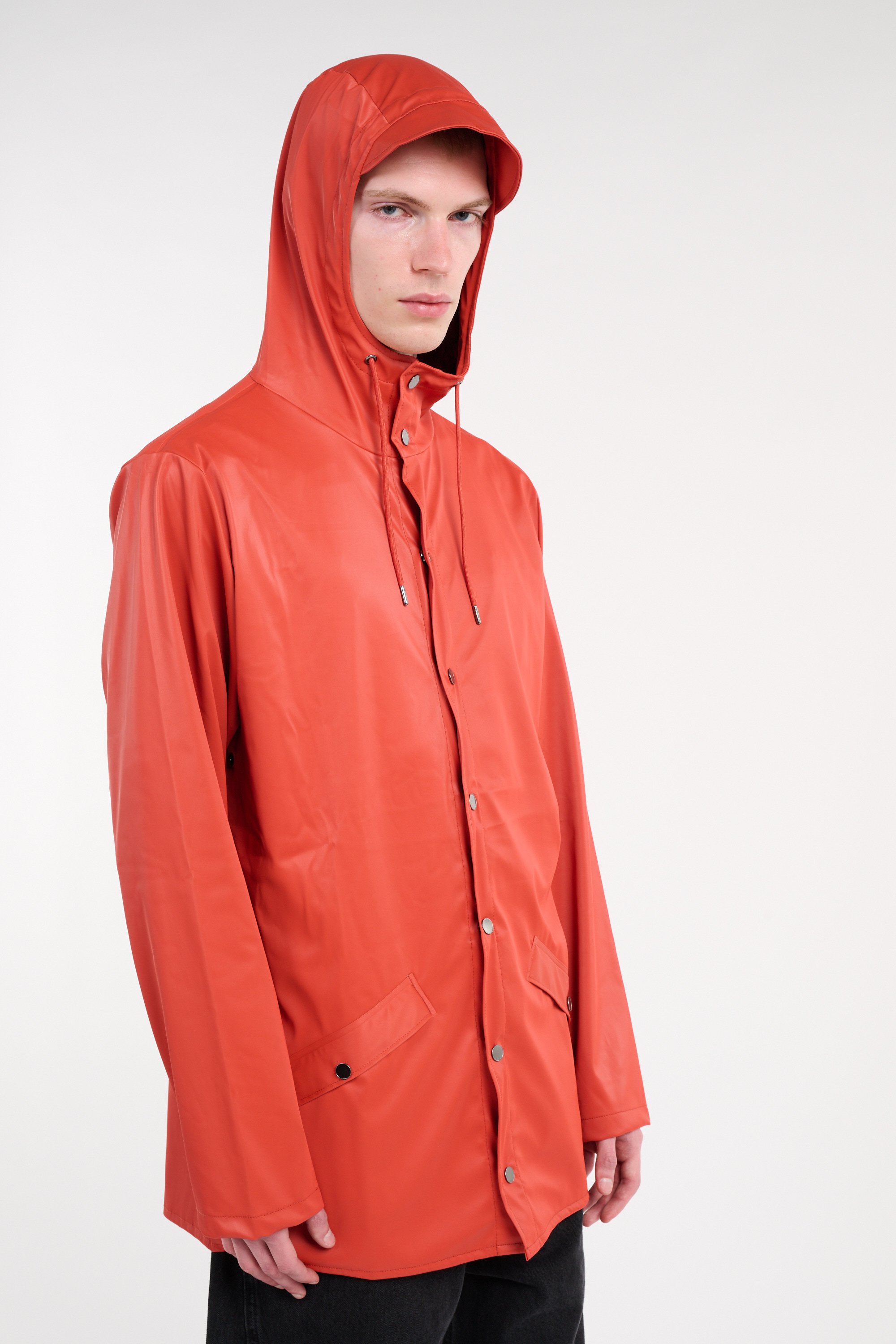 Coupe-vent imperméable à capuche Rouge
