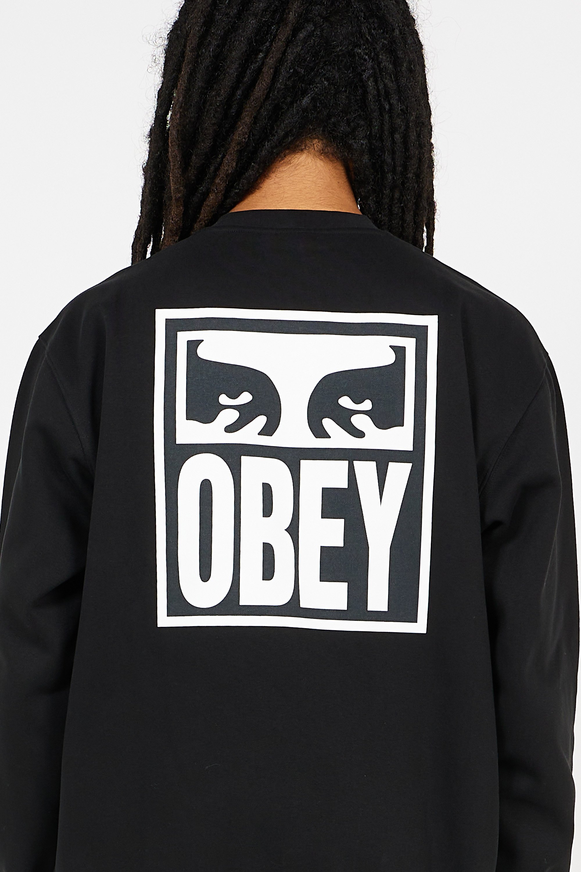 Sweatshirt Eyes icon crew b Noir Obey Homme Citadium