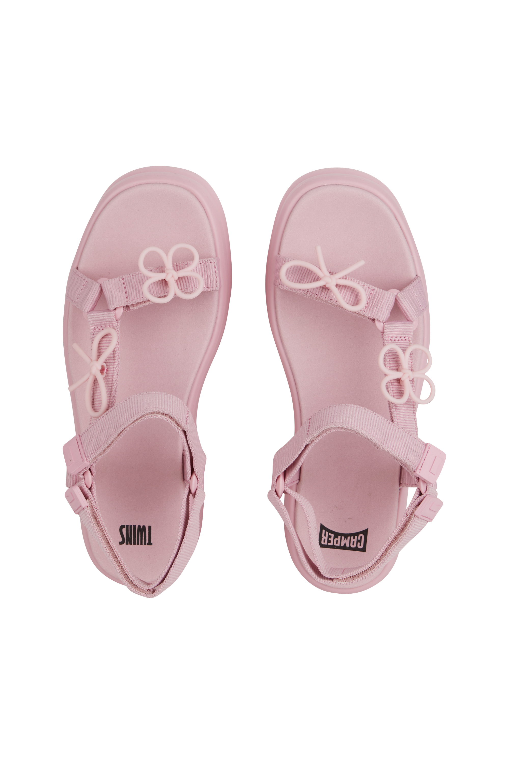 Flat furry sheepskin sandals Pink