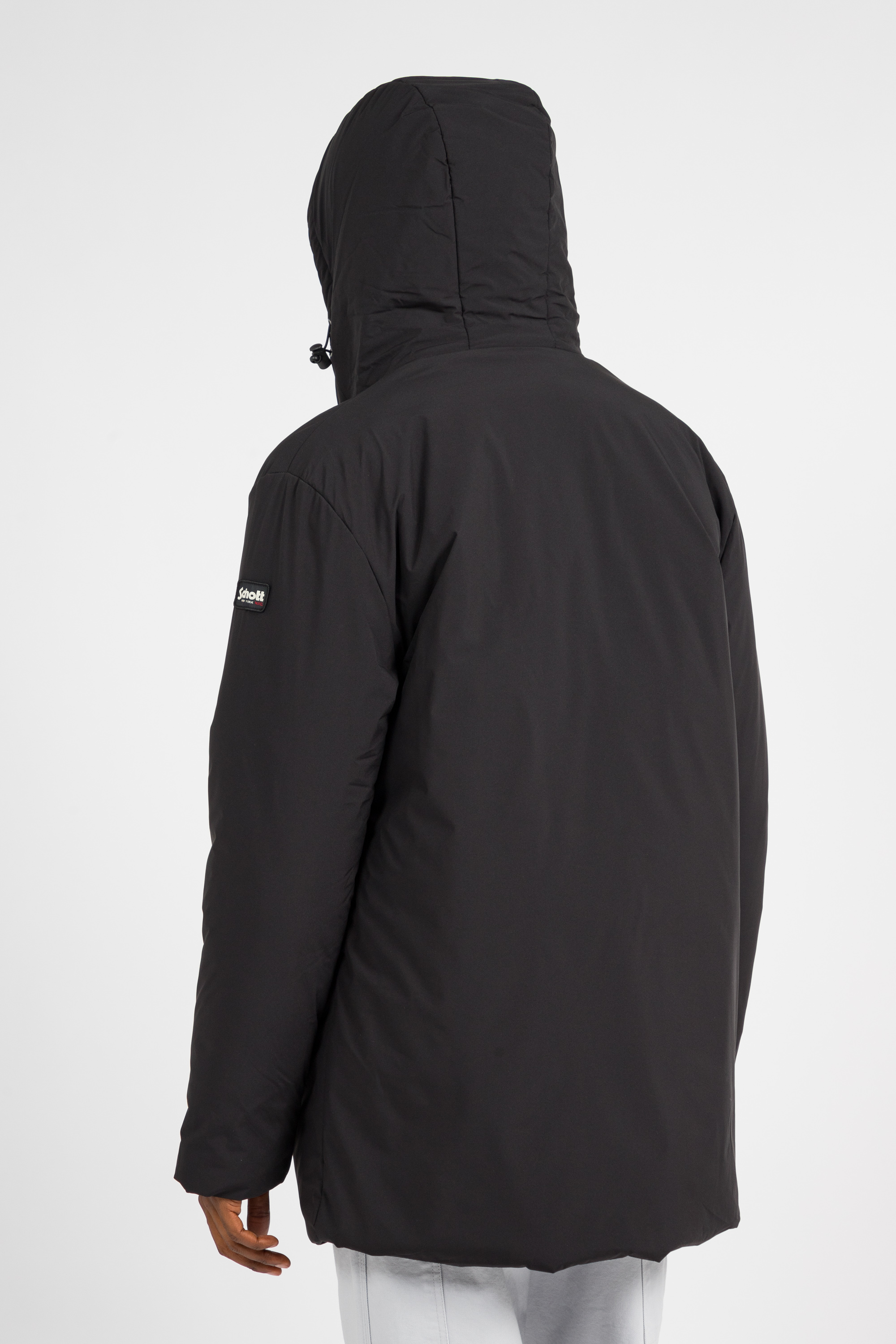 Lightweight quilted padded jacket with high neck Black