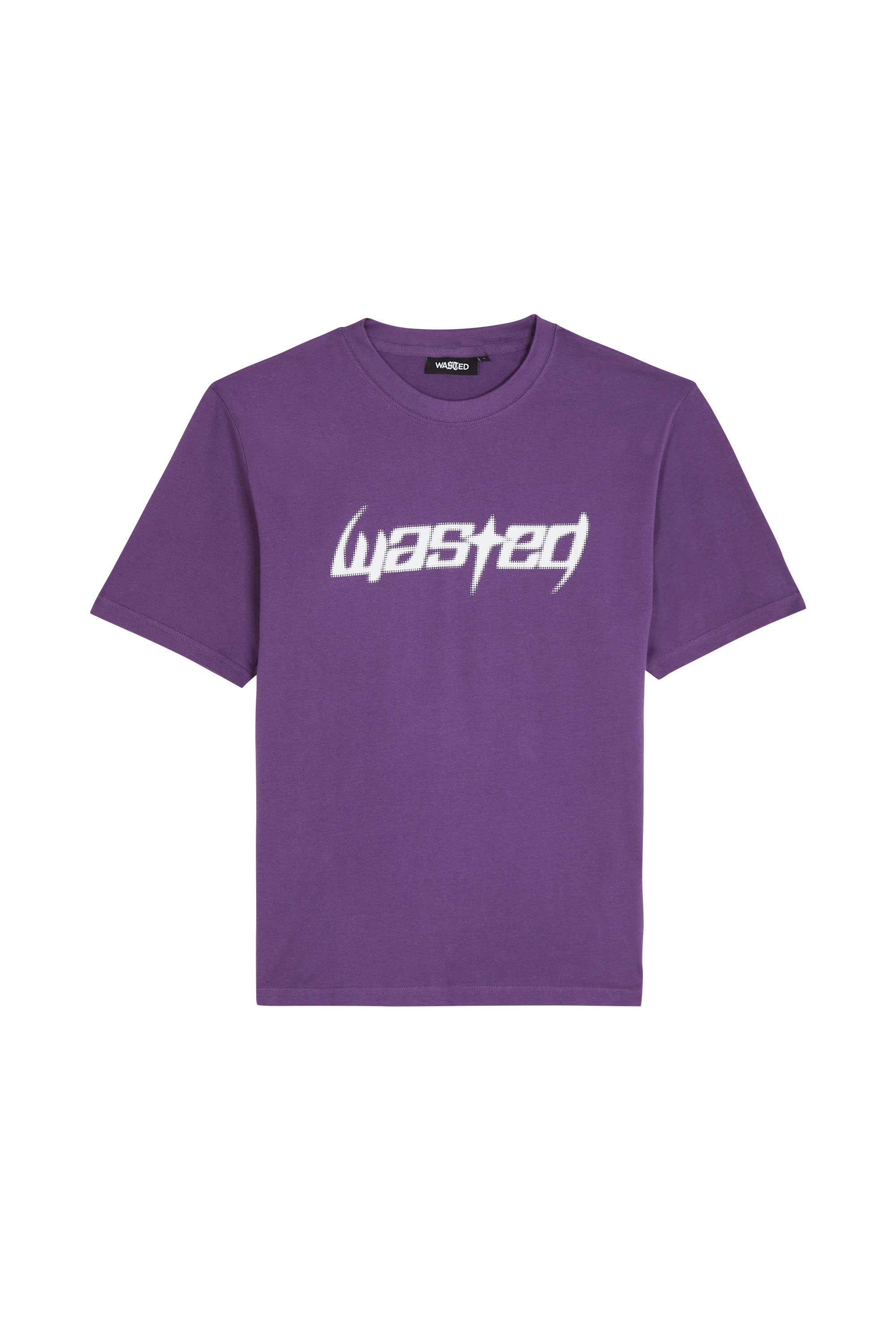 Regular-fit round-neck cotton T-shirt Purple
