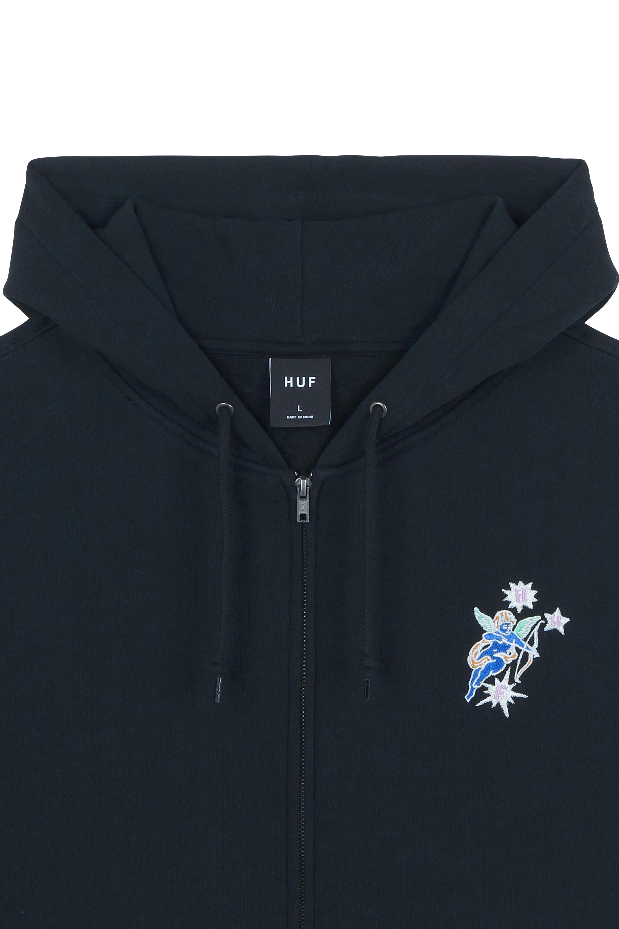 zip-up hoodie Black