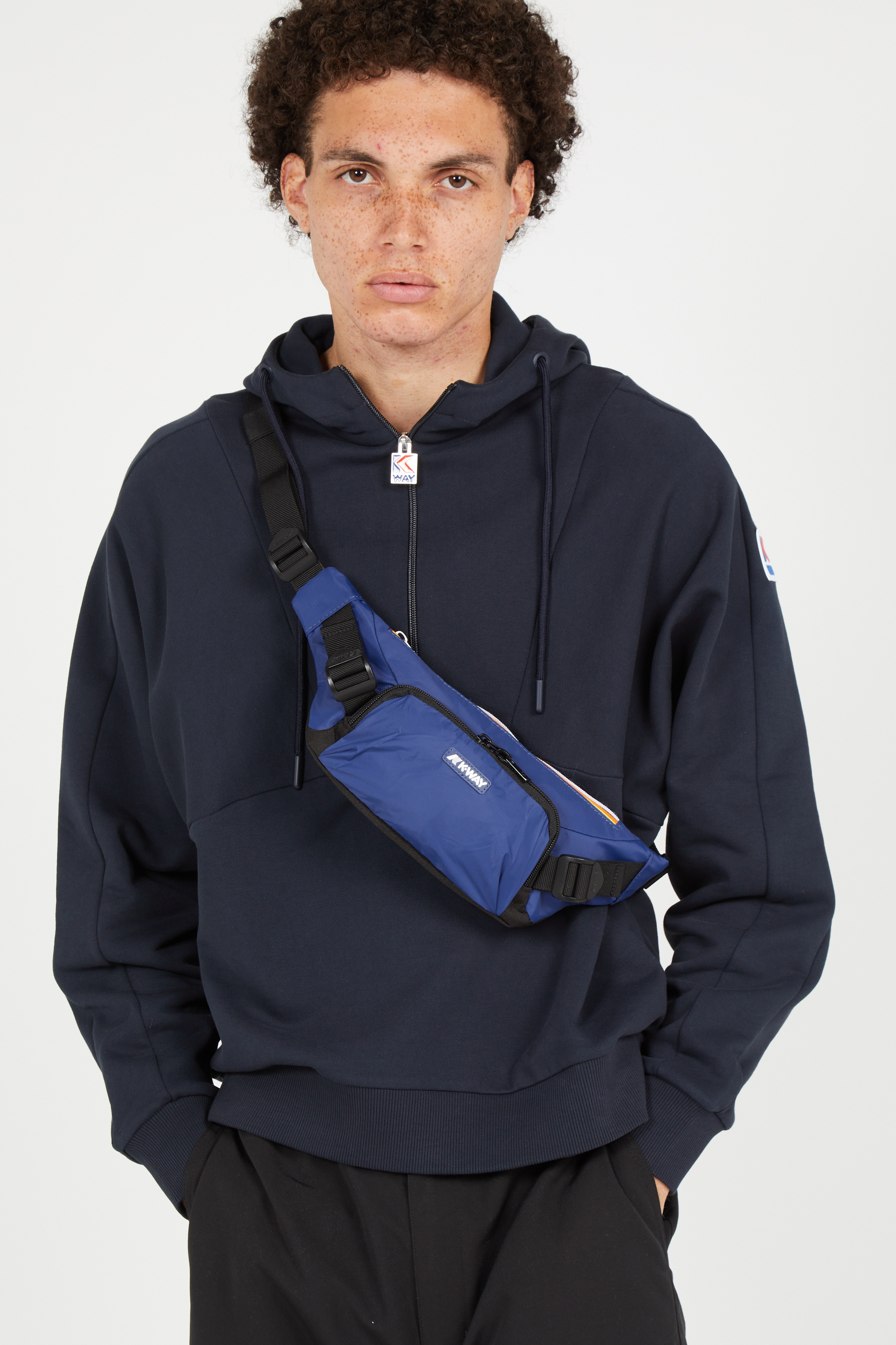 Canvas waist bag Blue