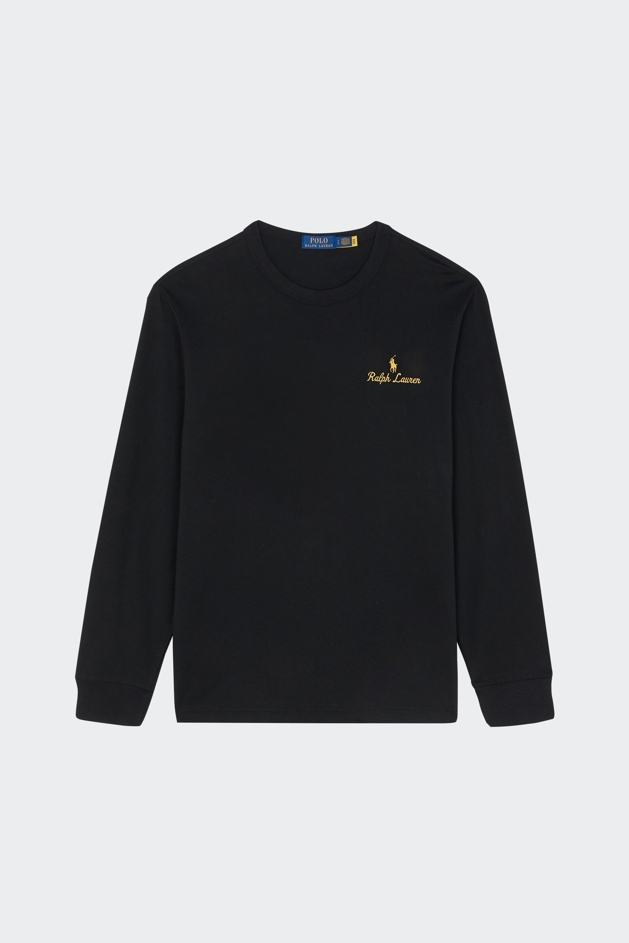 Regular-fit round-neck cotton T-shirt | Black by POLO RALPH LAUREN Regular-fit round-neck cotton T-shirt Black