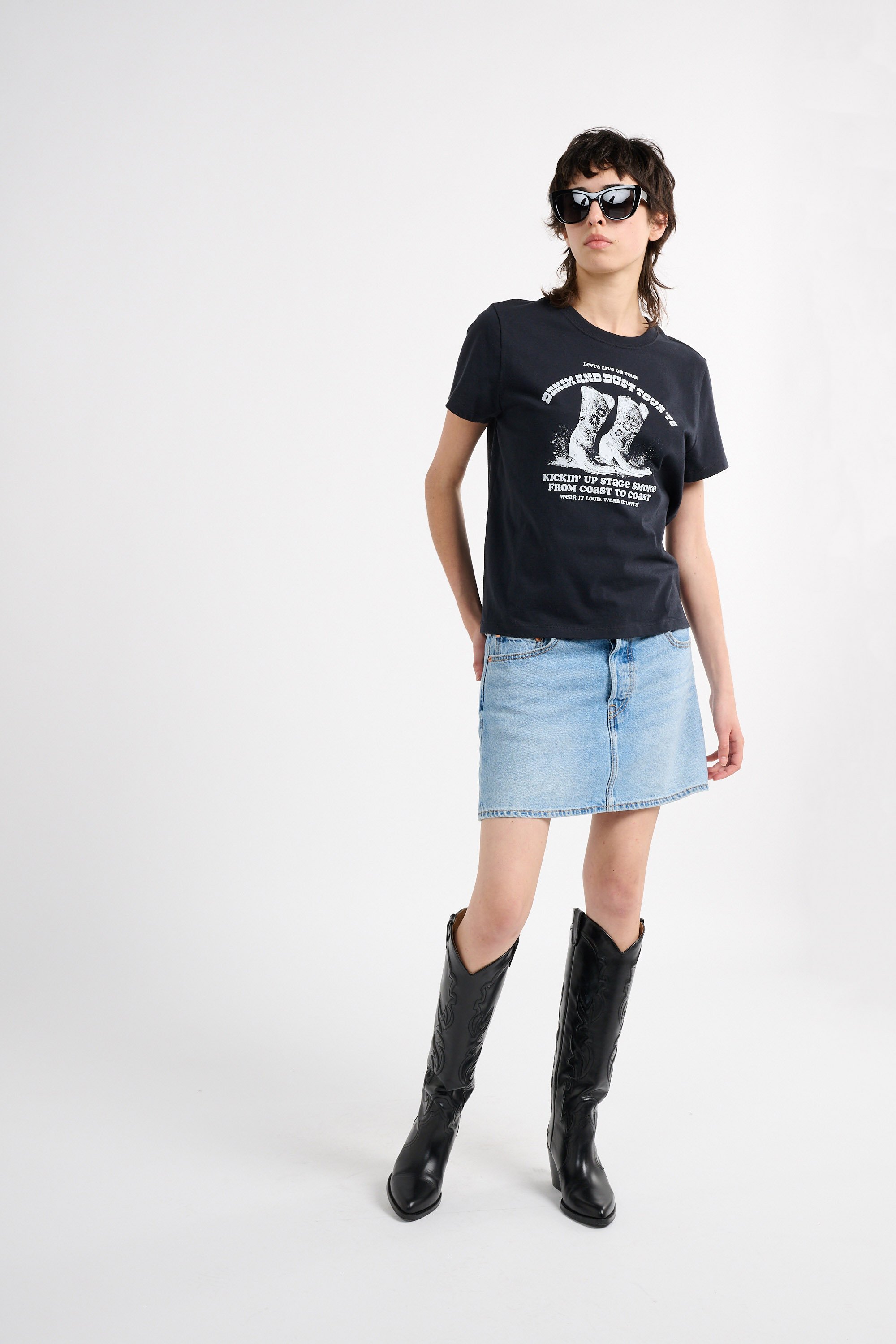 Short denim skirt LEVI'S Blue