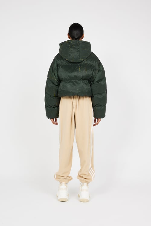 DAILY PAPER Lightweight quilted padded jacket with high neck Green