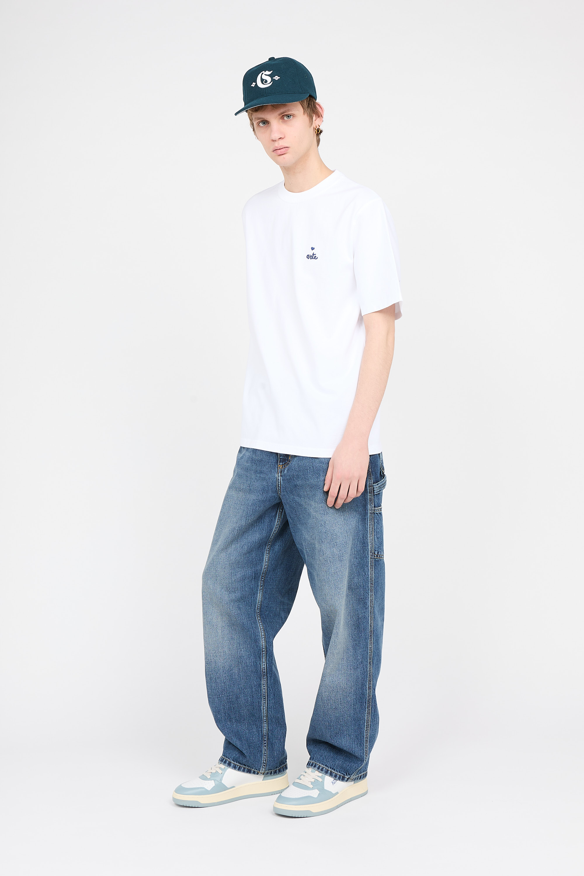 Regular-fit round-neck cotton T-shirt White