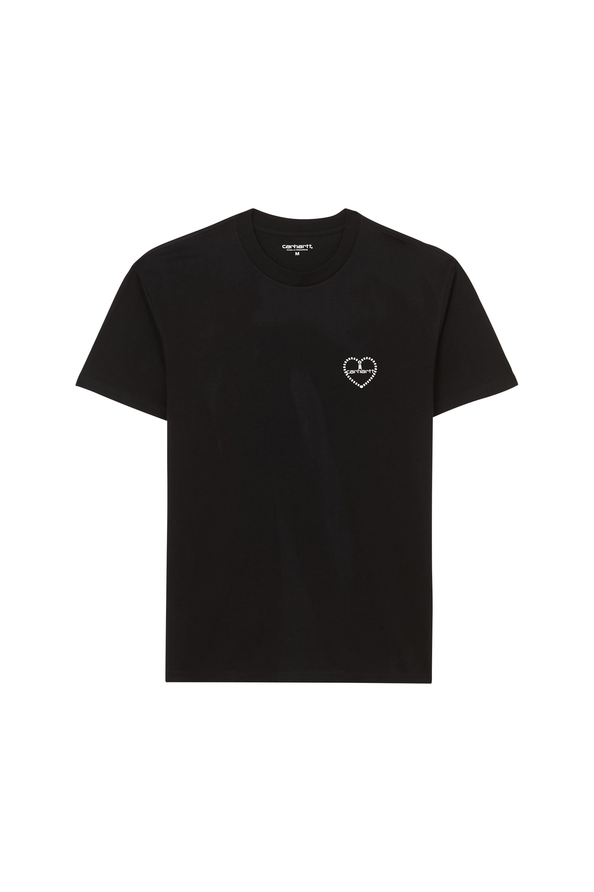 Regular-fit round-neck cotton T-shirt Black