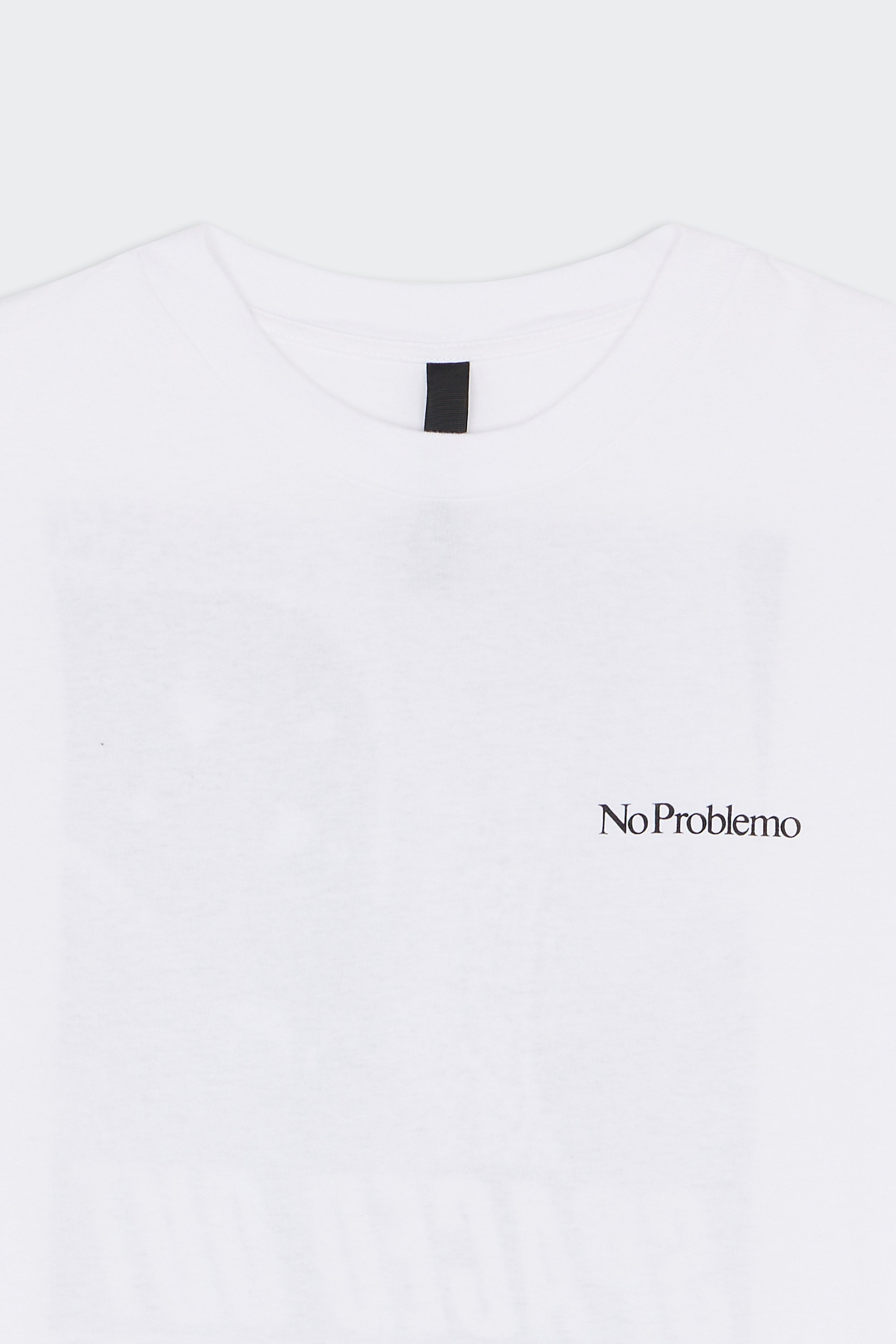 Regular-fit round-neck cotton T-shirt | White by NO PROBLEMO Regular-fit round-neck cotton T-shirt White