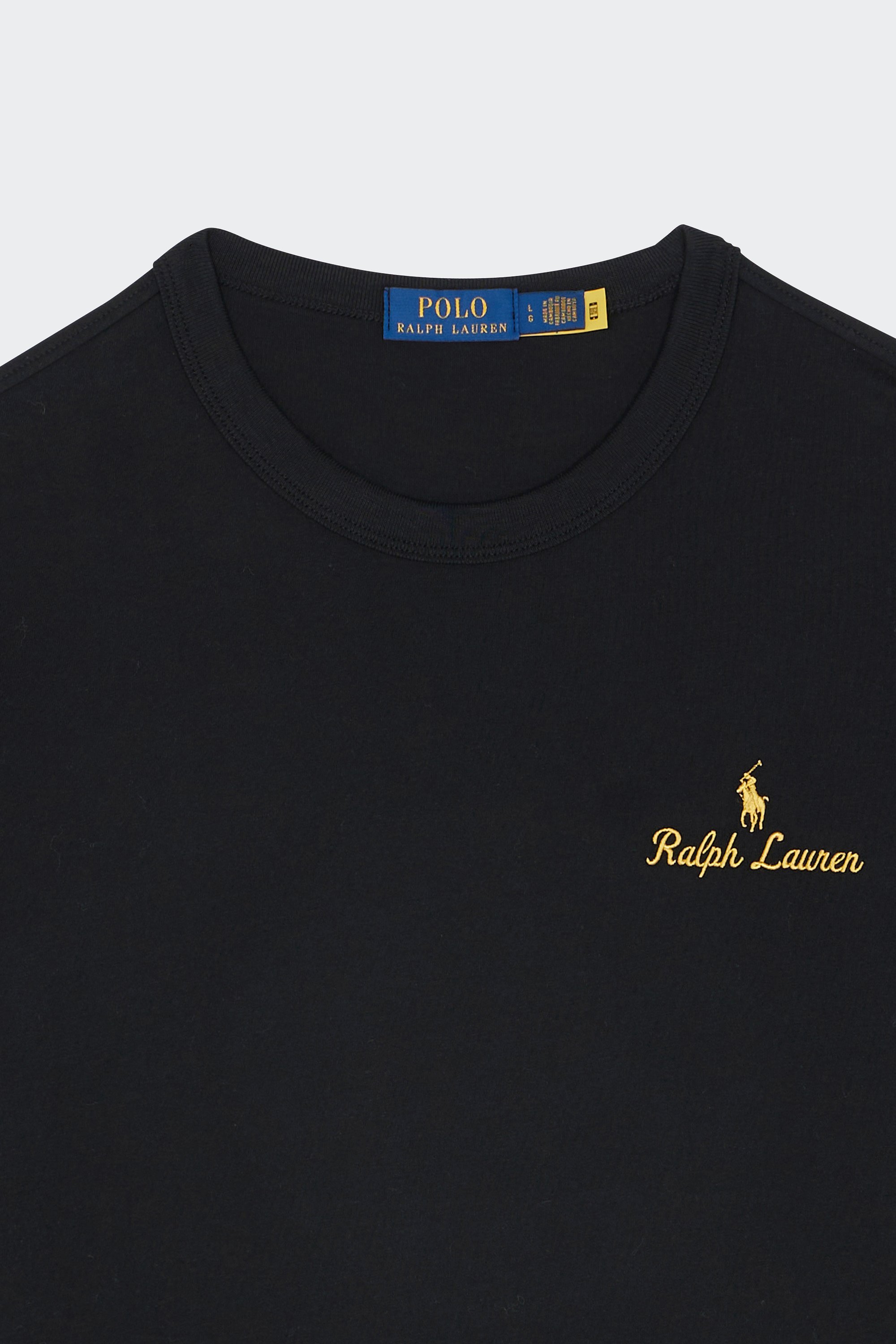 Regular-fit round-neck cotton T-shirt | Black by POLO RALPH LAUREN Regular-fit round-neck cotton T-shirt Black