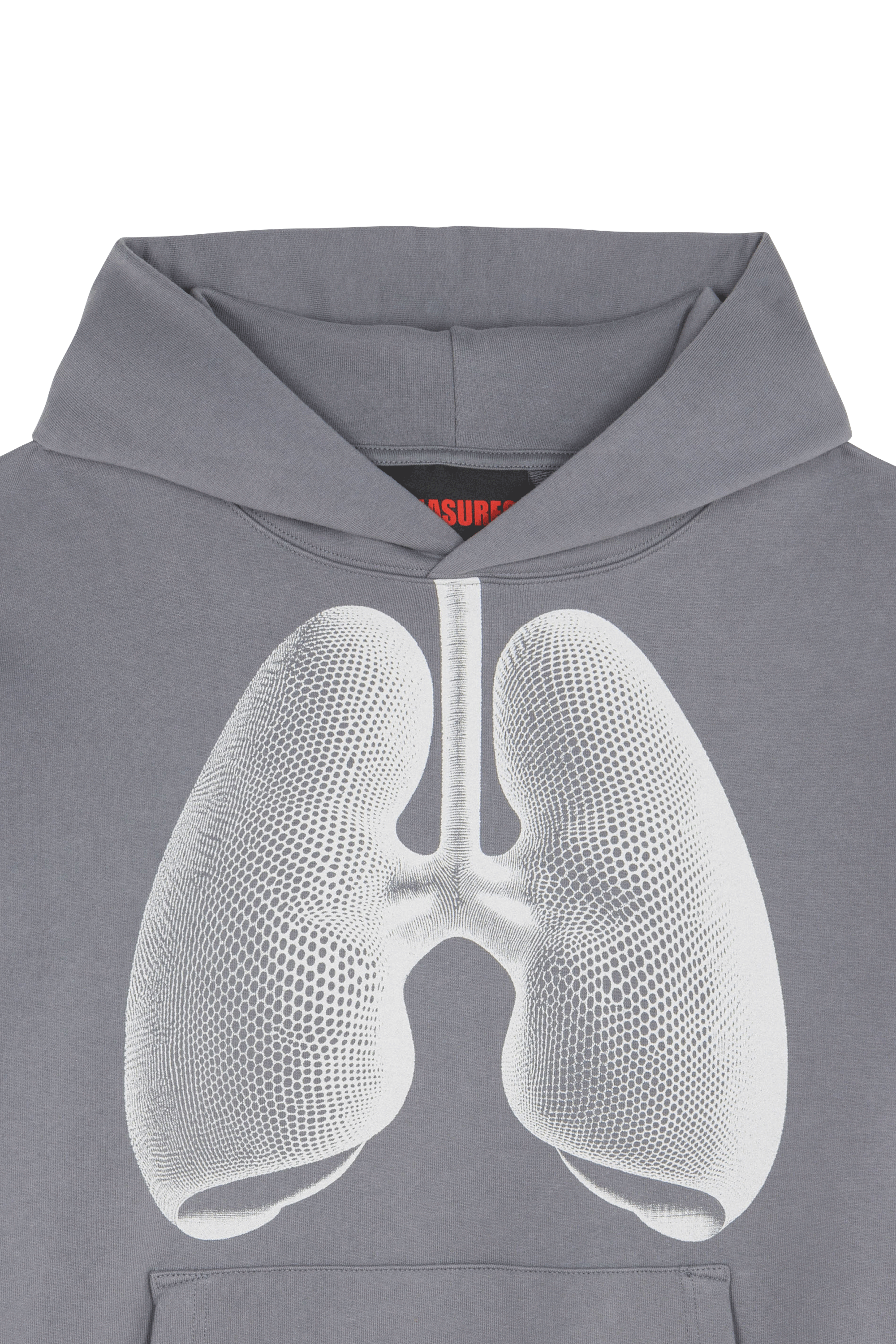 Sweat à capuche imprimé Gris