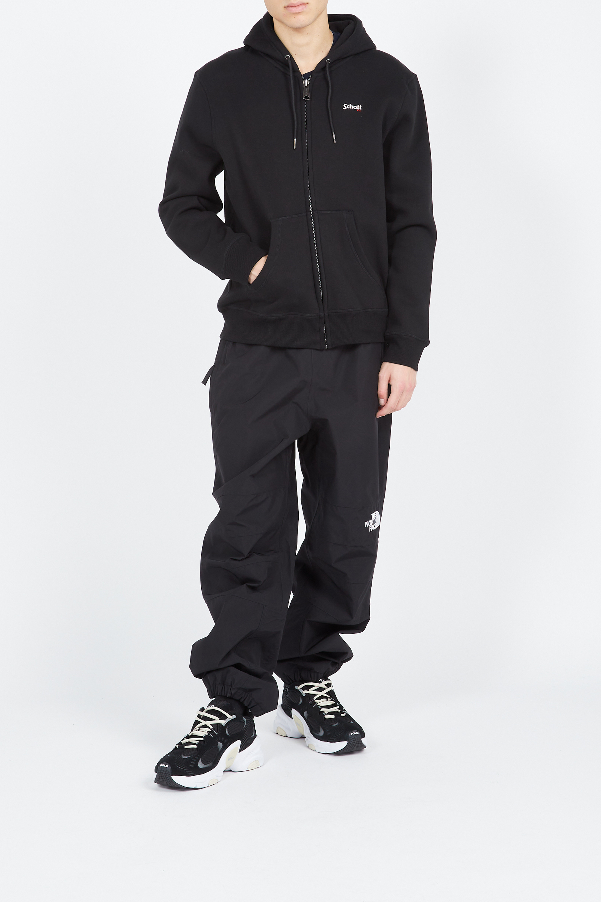 Hoodie zippé | Noir SCHOTT Homme