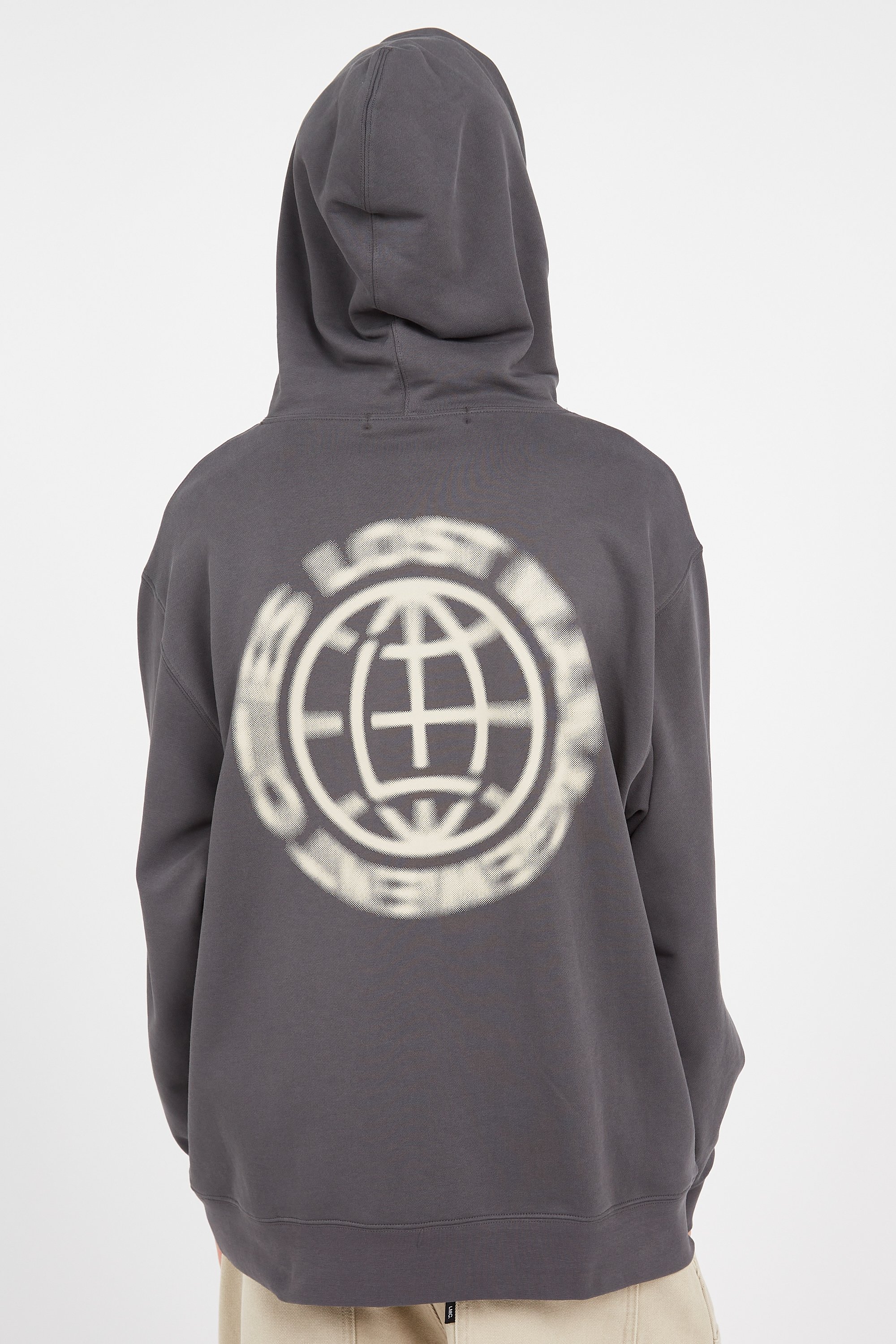 Hoodie Retro moving logo hoodie Black Lost management cities Men