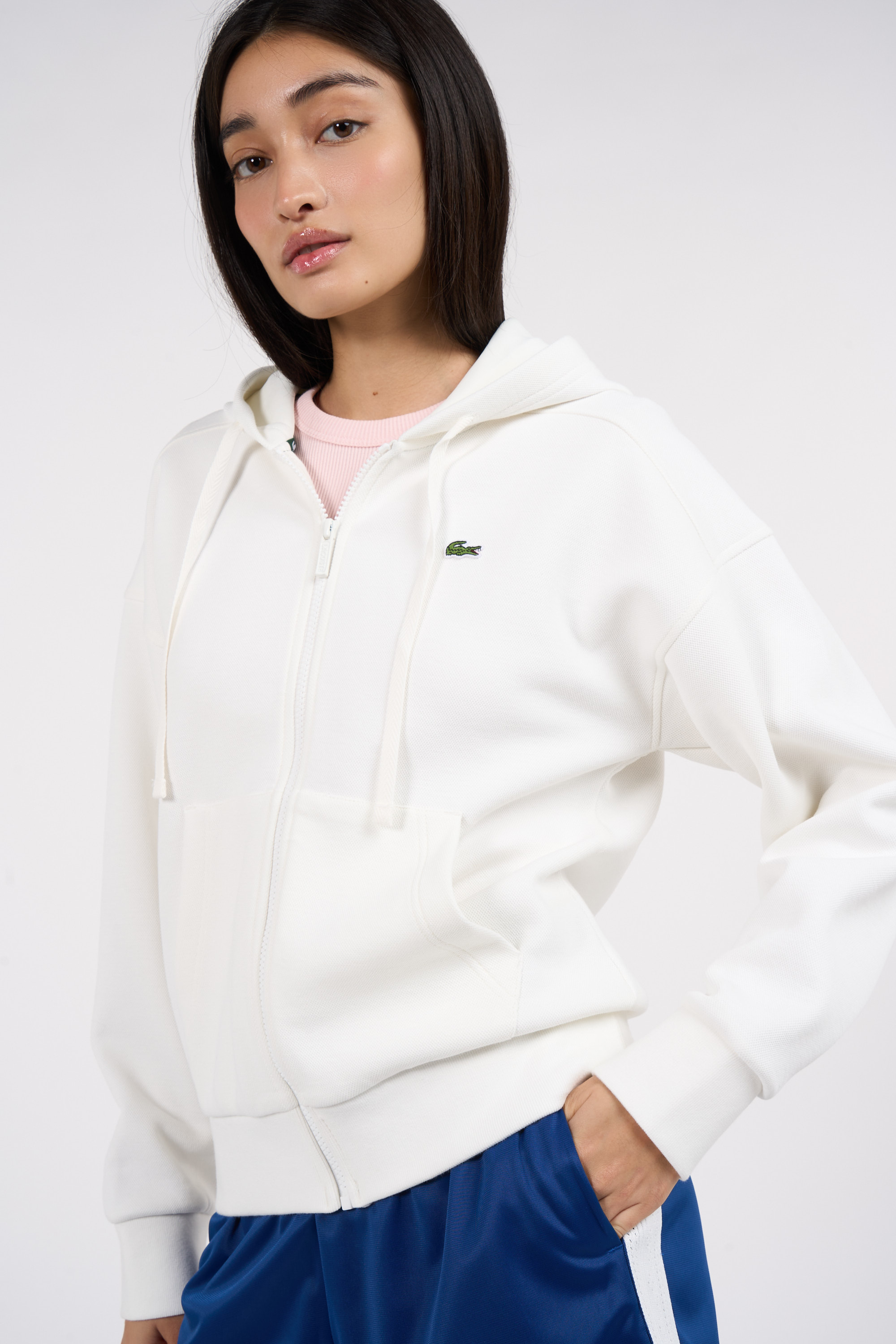 Hoodie zippé Beige