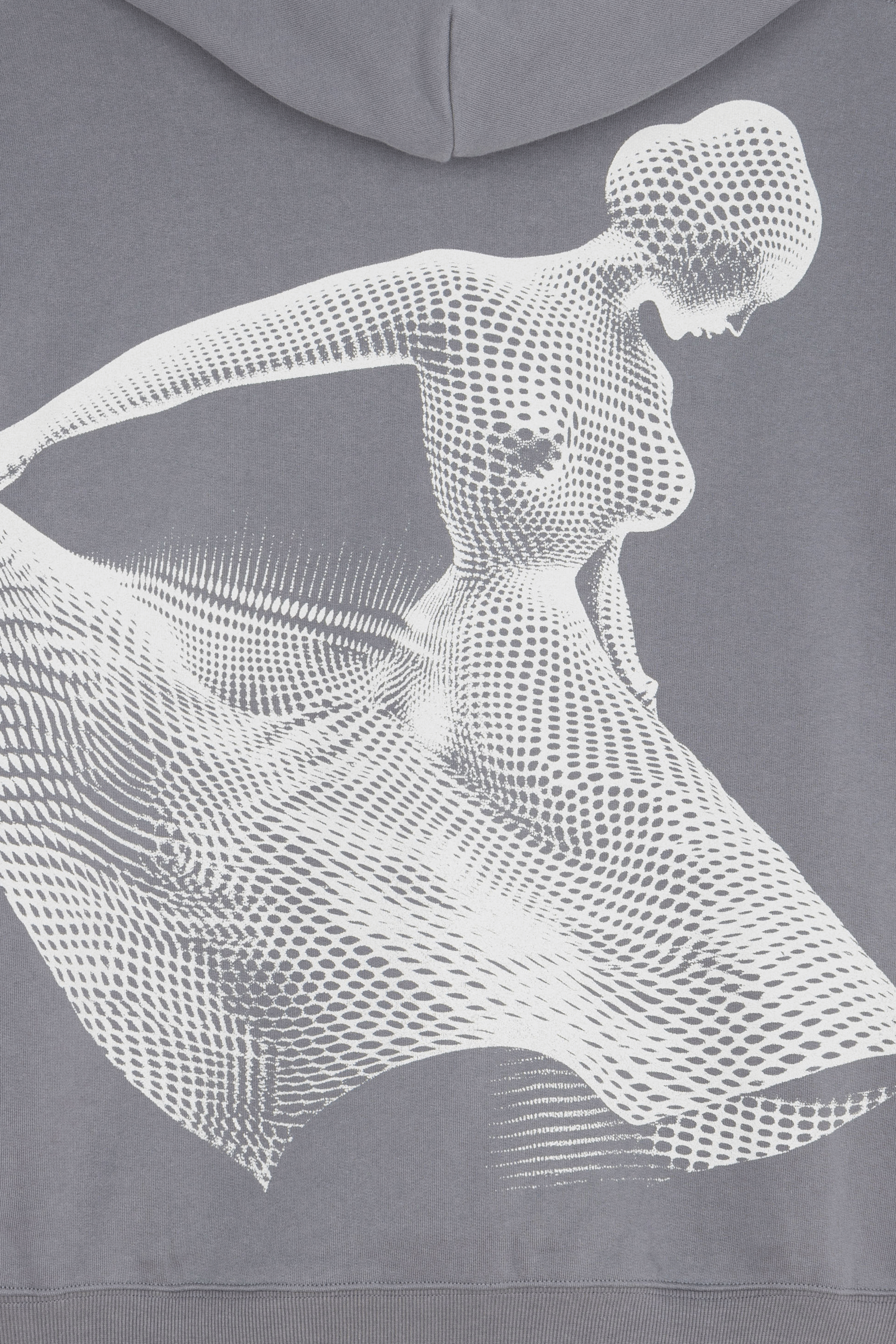 Sweat à capuche imprimé Gris