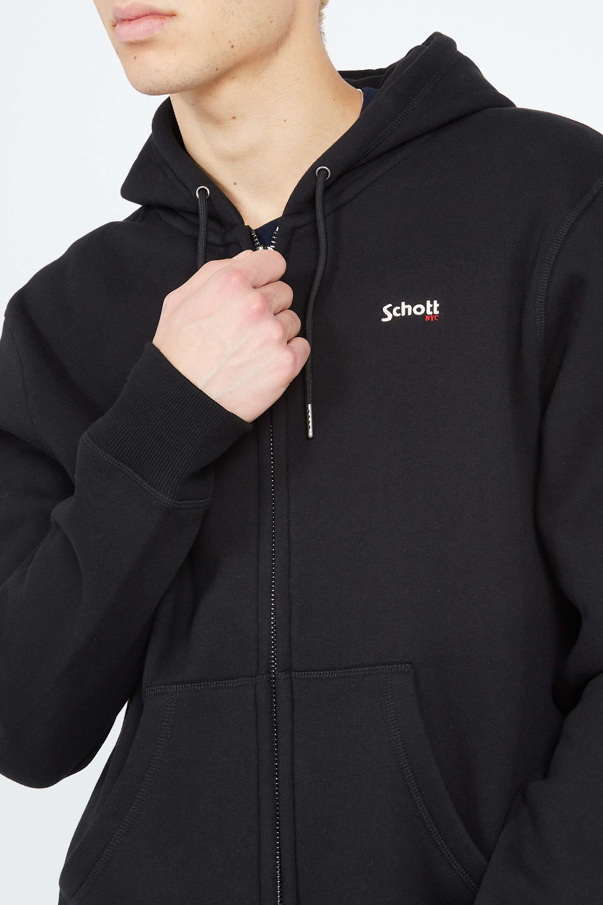 Hoodie zippé | Noir SCHOTT Homme