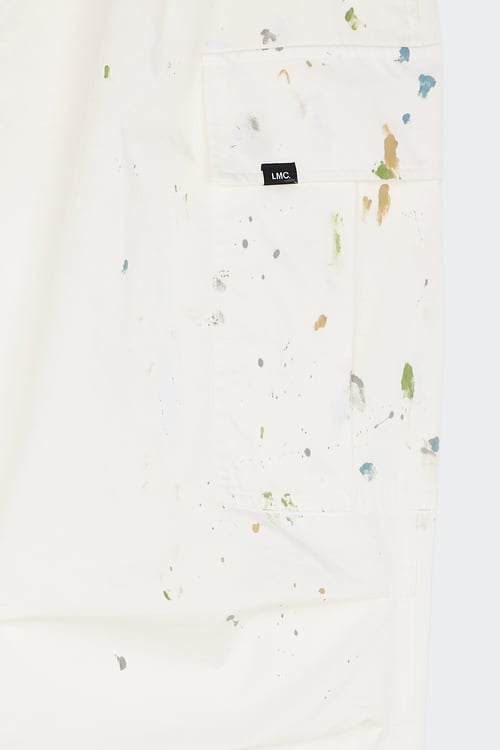 LOST MANAGEMENT CITIES Pantalon cargo Blanc