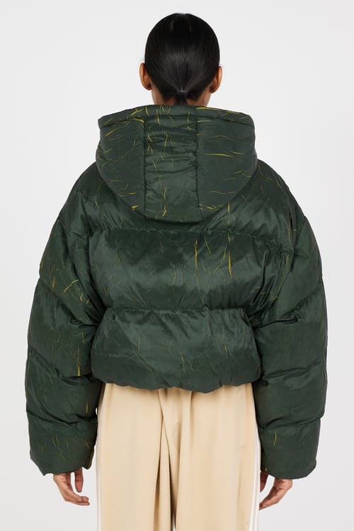 DAILY PAPER Lightweight quilted padded jacket with high neck Green