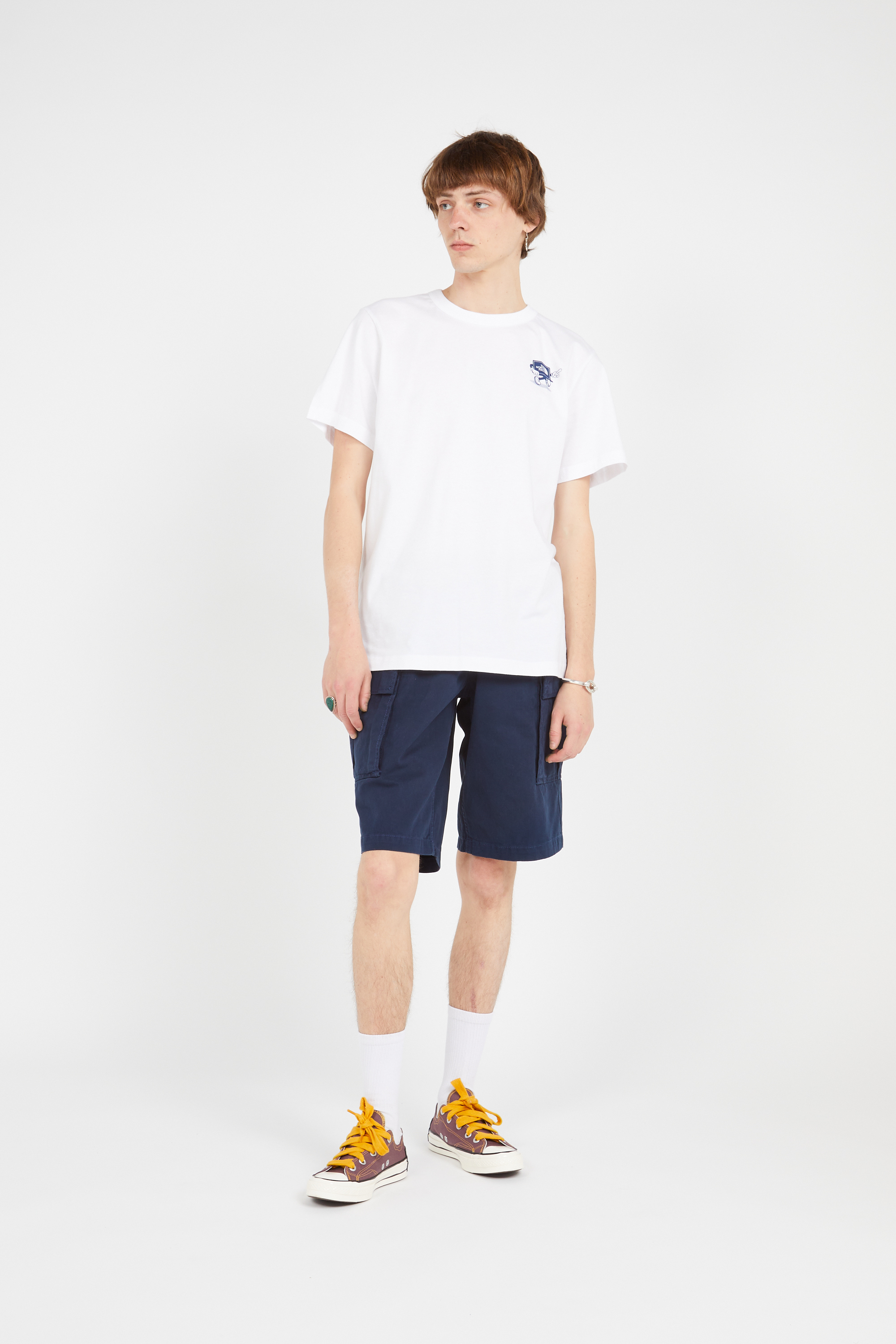 Regular-fit round-neck cotton T-shirt White
