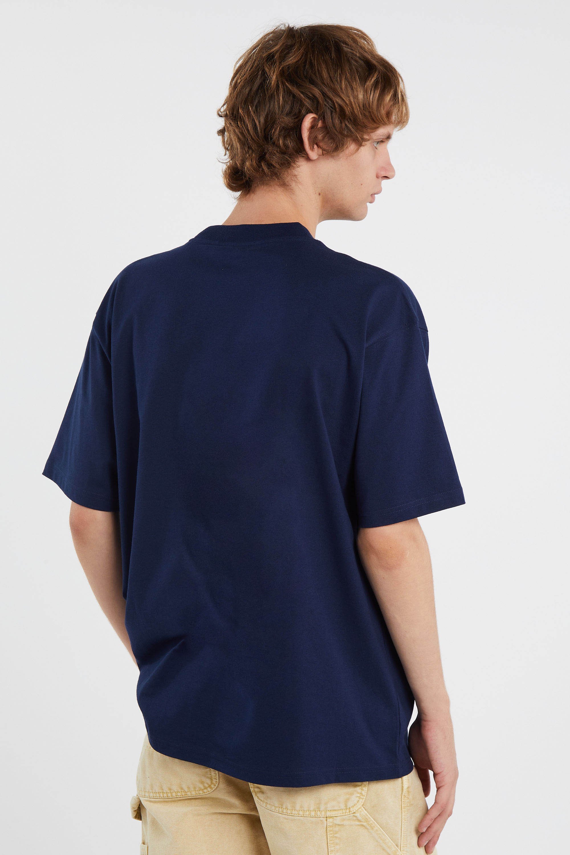 Regular-fit round-neck cotton T-shirt | Blue by CARHARTT WIP Regular-fit round-neck cotton T-shirt Blue