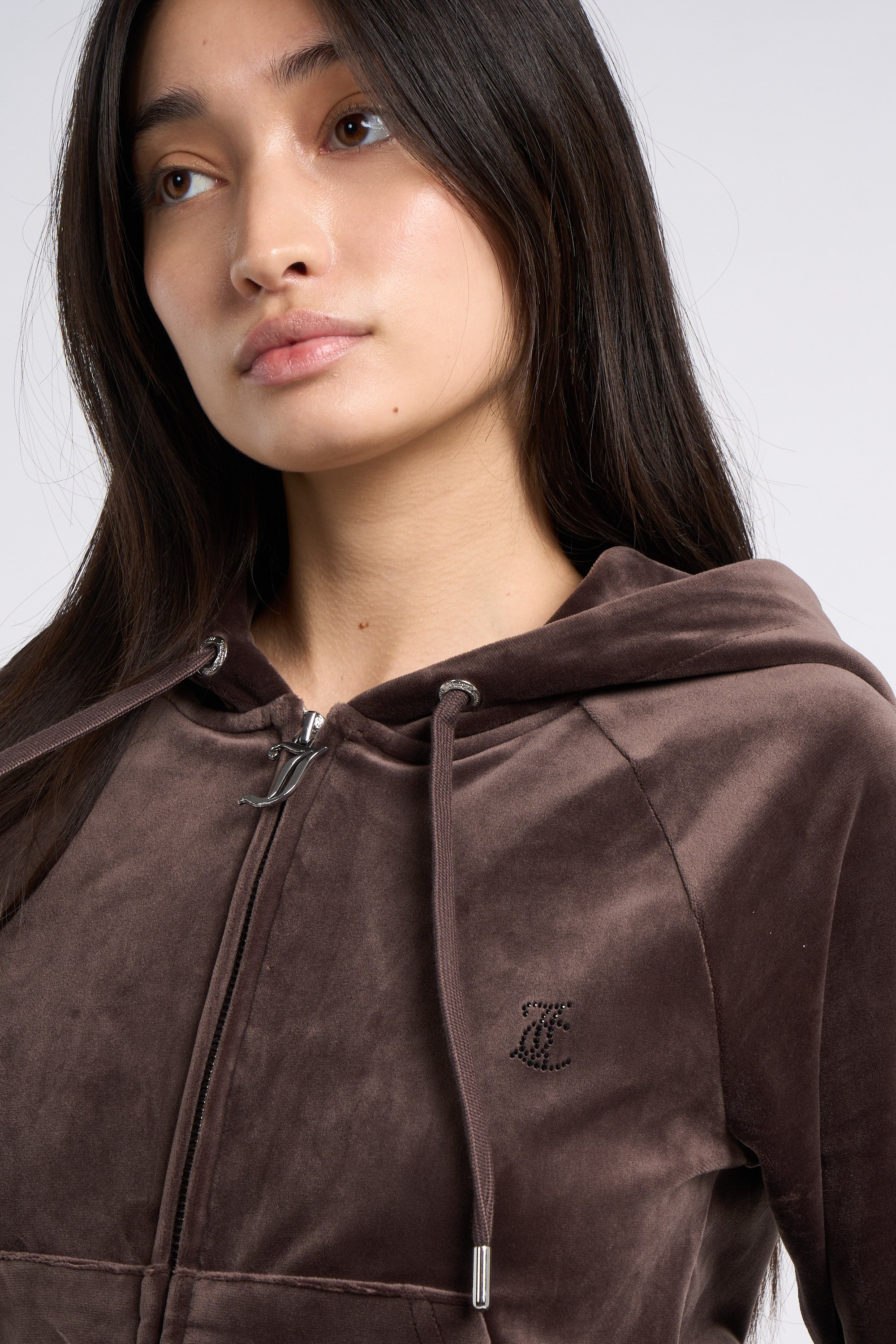 Hoodie zippé Marron