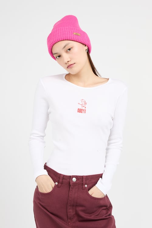 OBEY Top Blanc