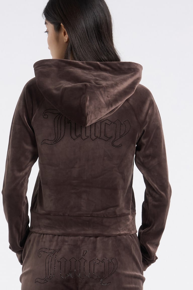 Hoodie zippé Marron